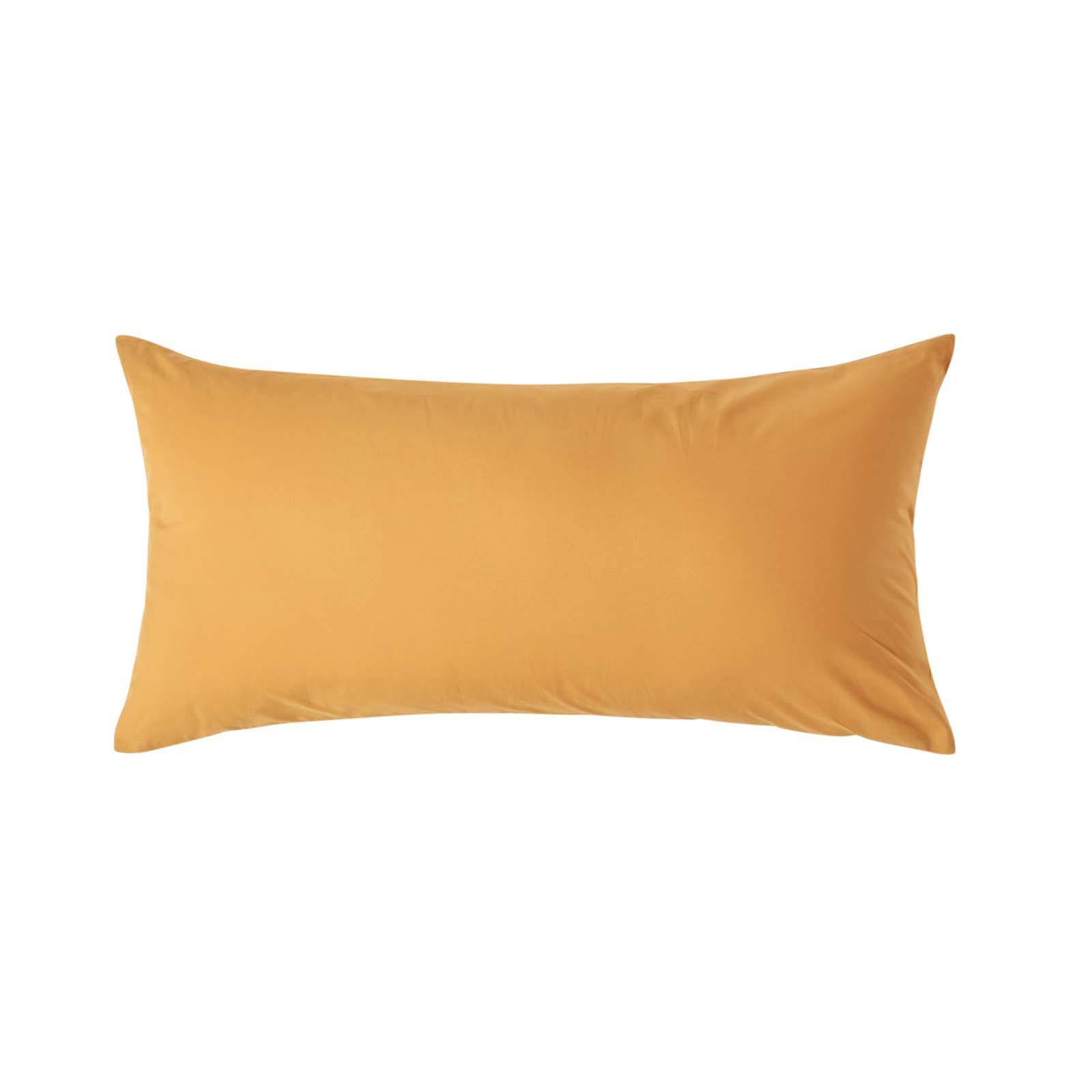 Rackhams Crisp & Cool 200 Tc Egyptian Cotton Percale Housewife Pillowcase, European Size - Mustard - 40 X 80 Cm