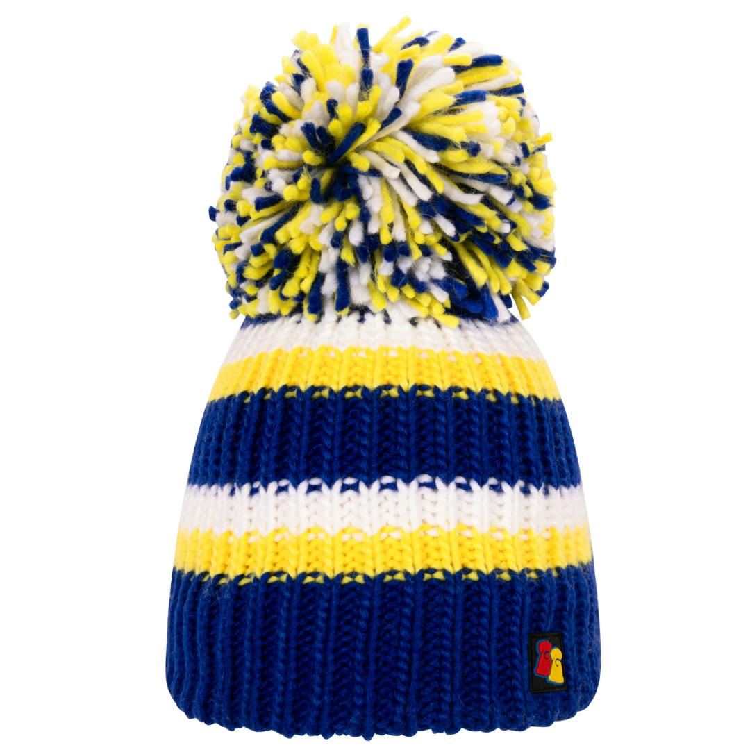Big Bobble Hats Unisex Blue/Yellow/White Super Trooper