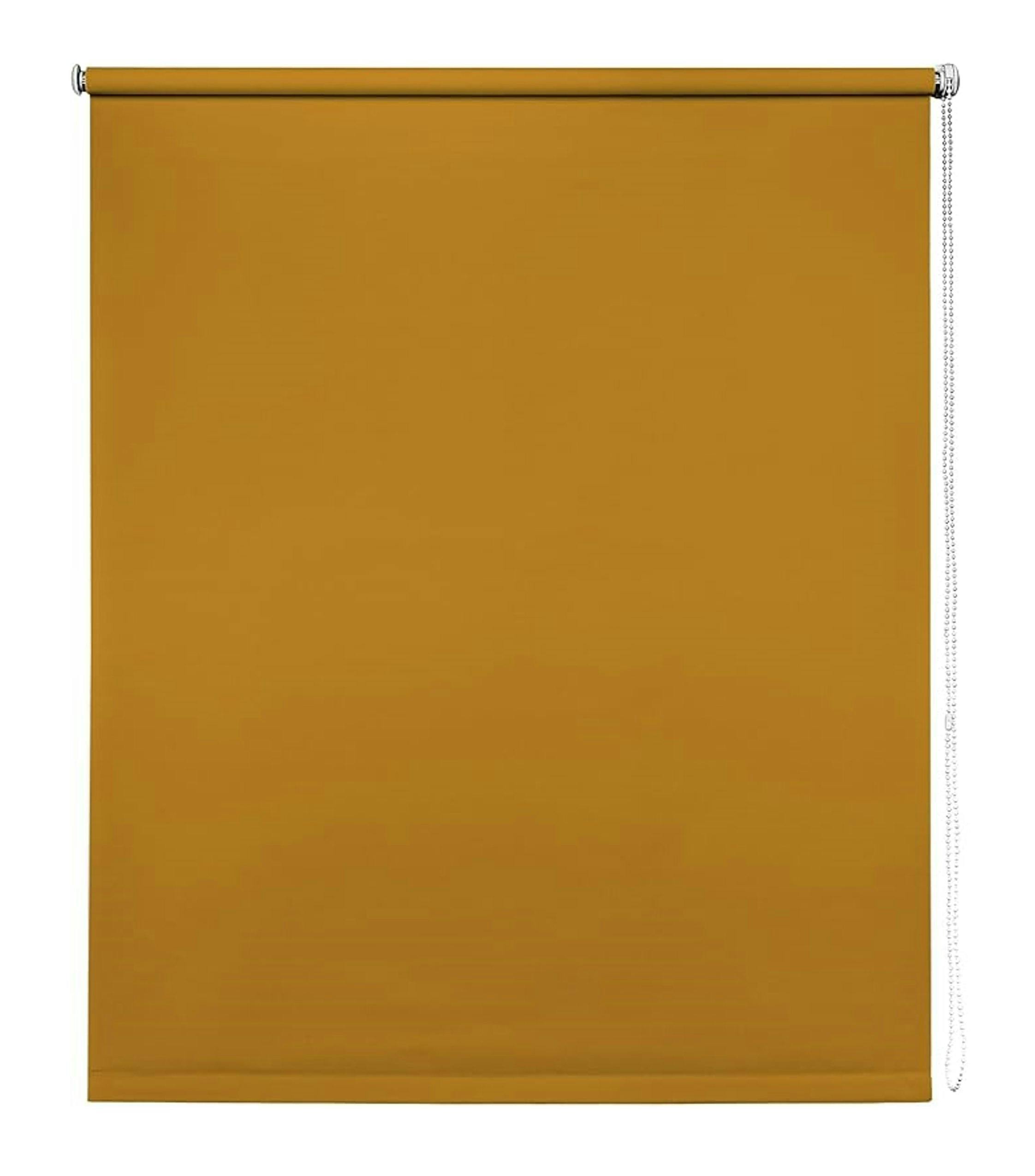 Rackhams Light Ochre Trimmable Thermal Blackout Roller Blinds - 85Cm