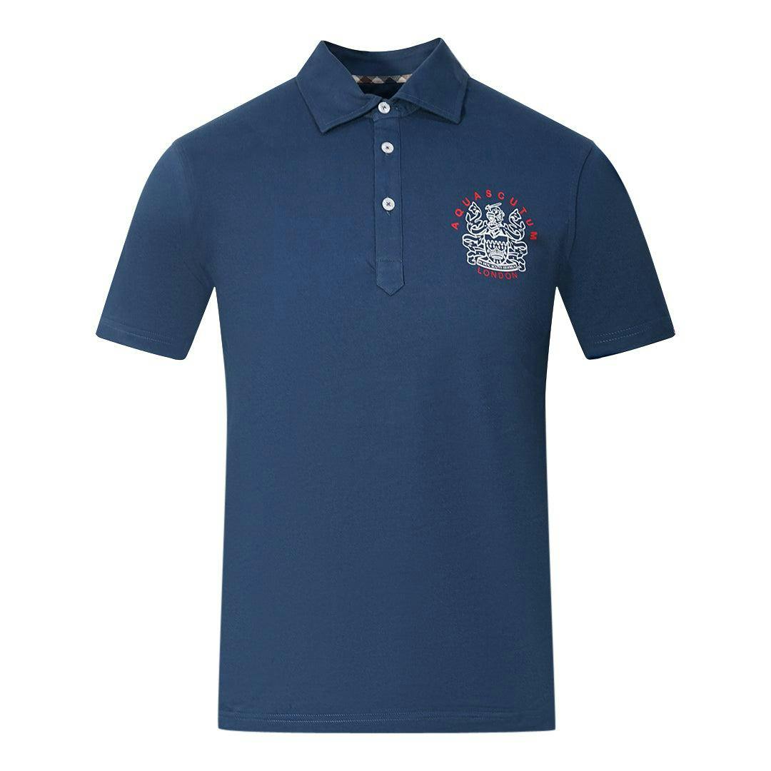 Aquascutum Unisex Adult Aldis London Logo Polo Shirt - Navy - S - Navy