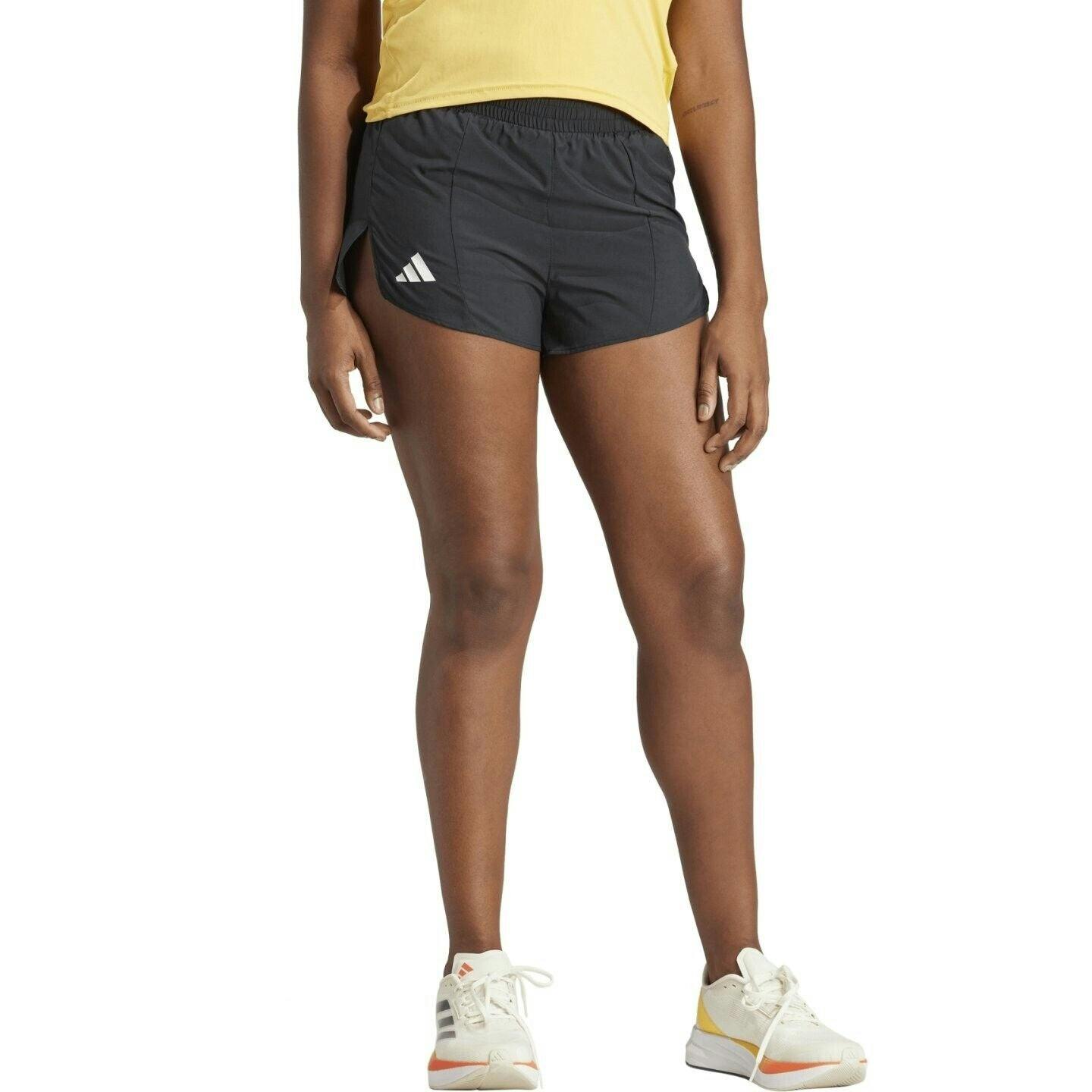 Adidas Women's Black Adizero Running Shorts In8707 - Xs