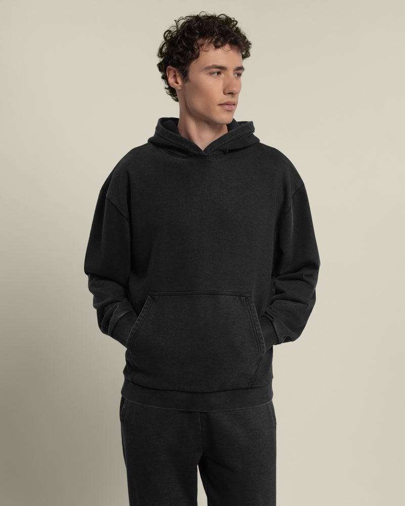 Larsson & Co Black Soro - Vintage Wash Hoodie - S