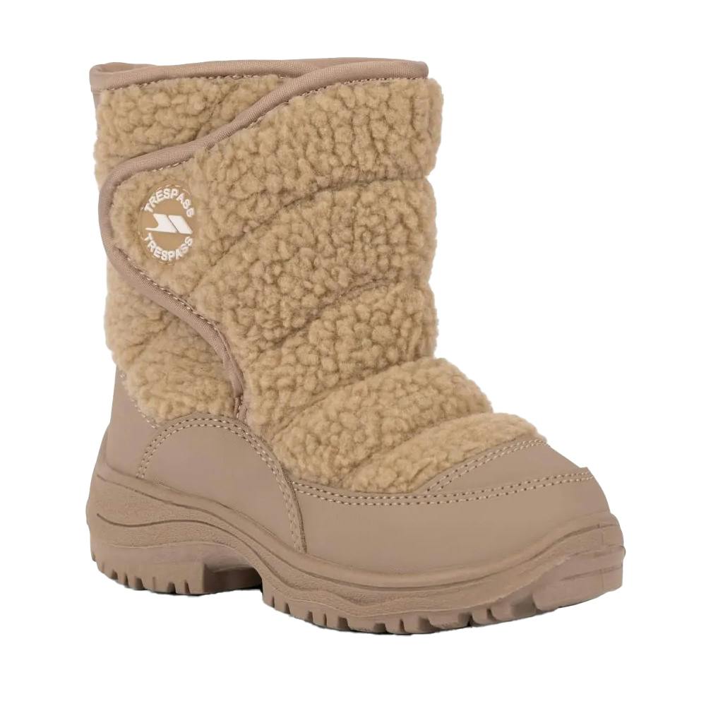 Trespass Beige Kids Ewe Snow Boots - 9 Uk Child