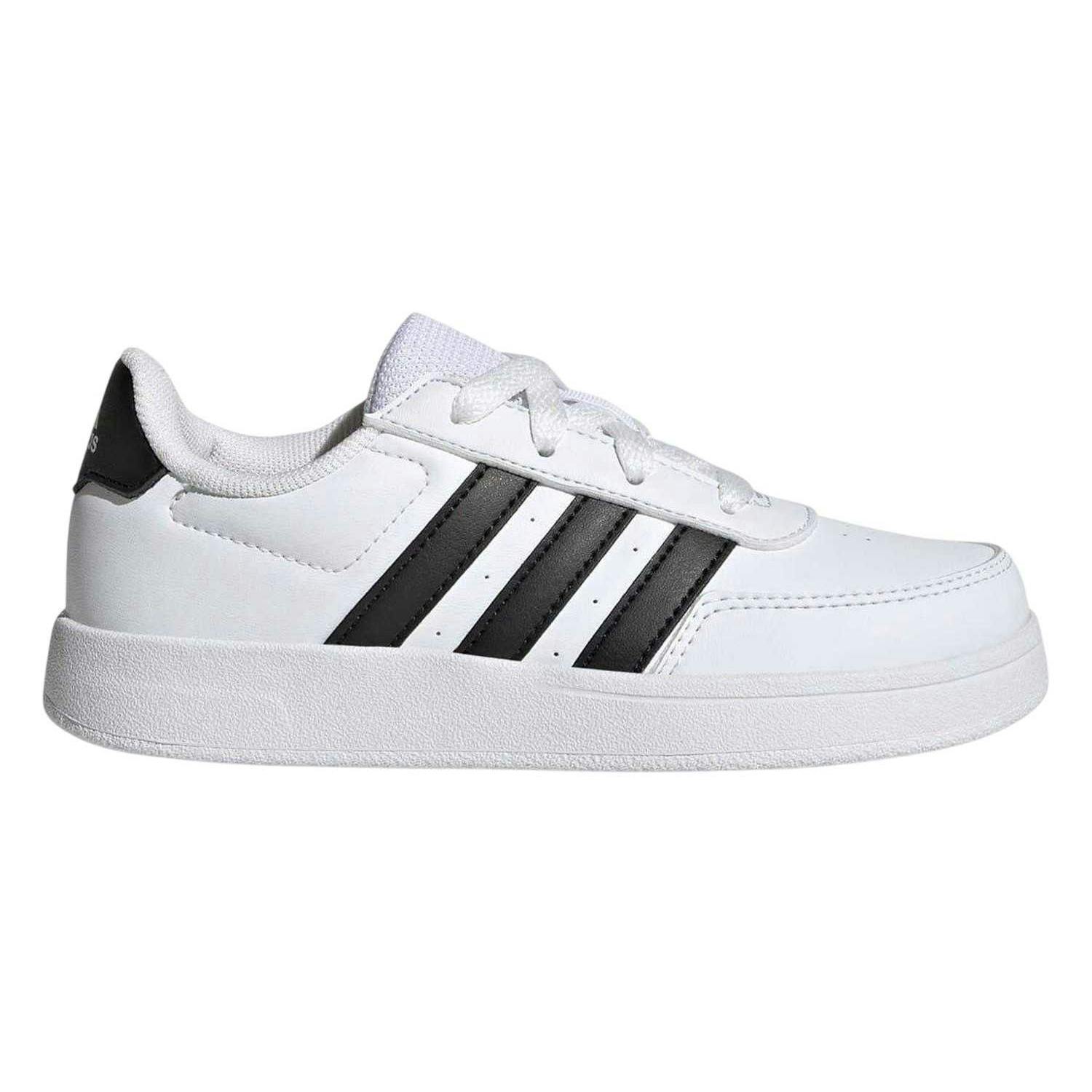 Adidas White/Black Kids Breaknet 2.0 Trainers - 12.5 Uk Child - 100% Mixed
