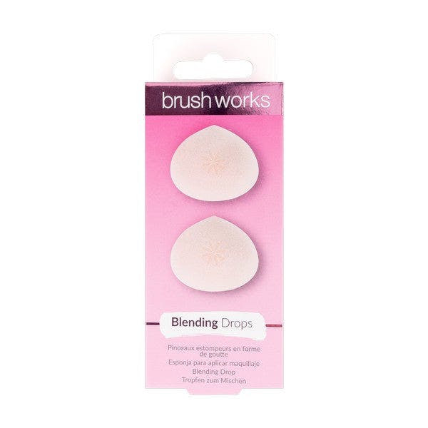 Brushworks Blending Drops Duo (Pink) - 2 Ultra Soft Makeup Sponges for Liquid, Cream & Powder Application, Seamless Makeup & Airbrushed Finish, Vegan & Cruelty Free - Image 8