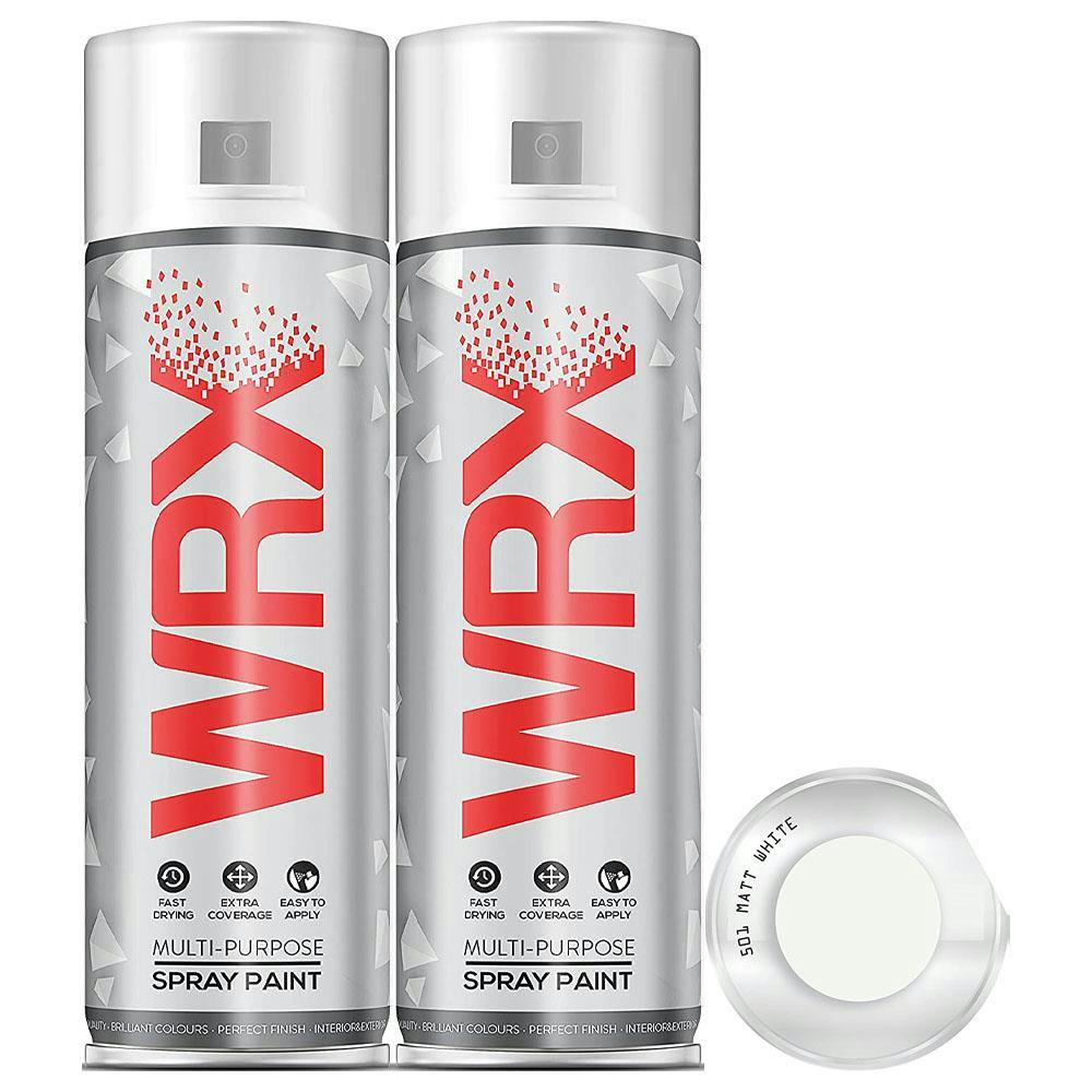 Rackhams White 4X Wrx Matt Spray Paint 400Ml - Image 4