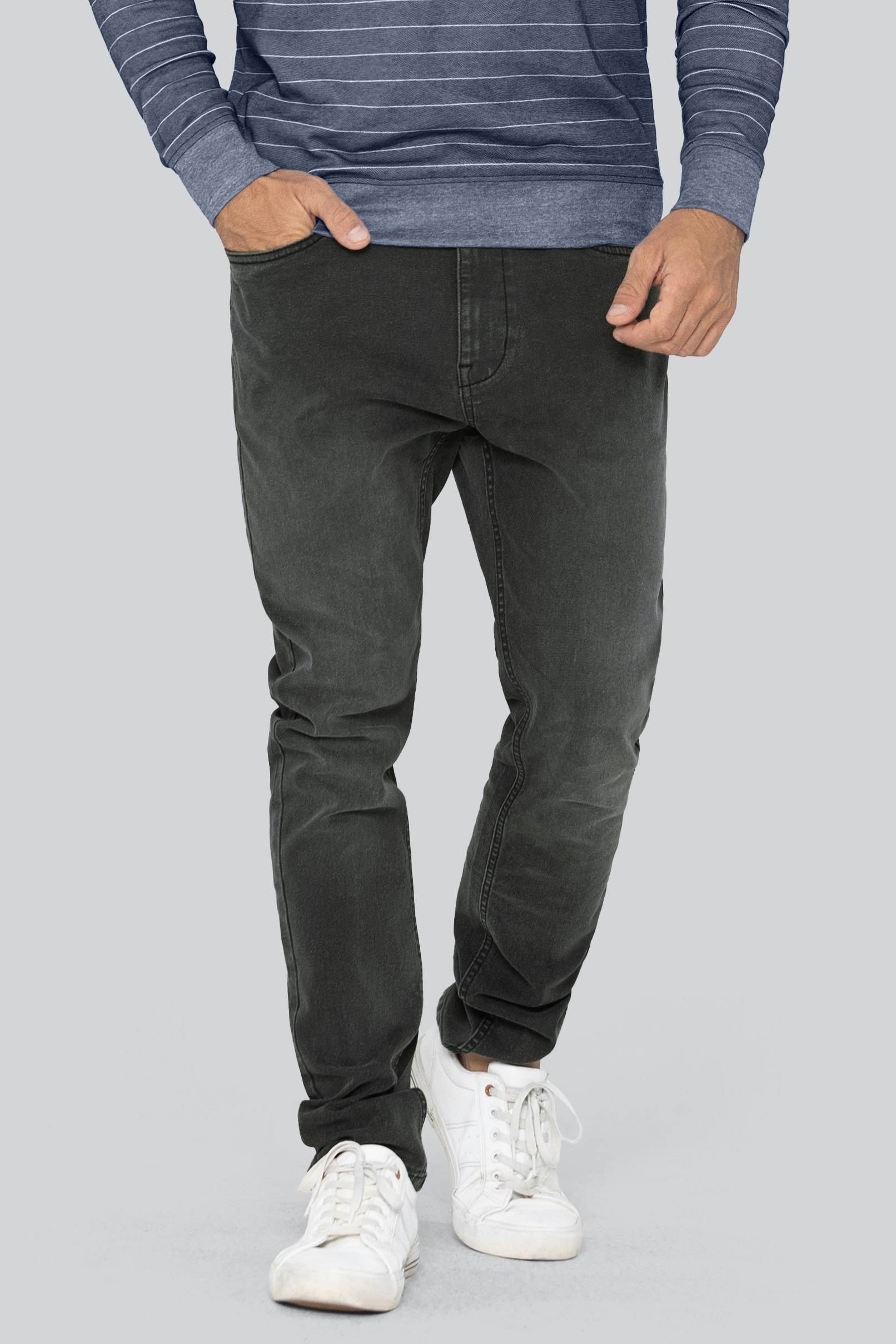 Enorsia Grey Authentic Super Stretch Jeans - 34 - 63.8% Cotton, 22.2% Polyester, 12% Viscose, 2% Spandex