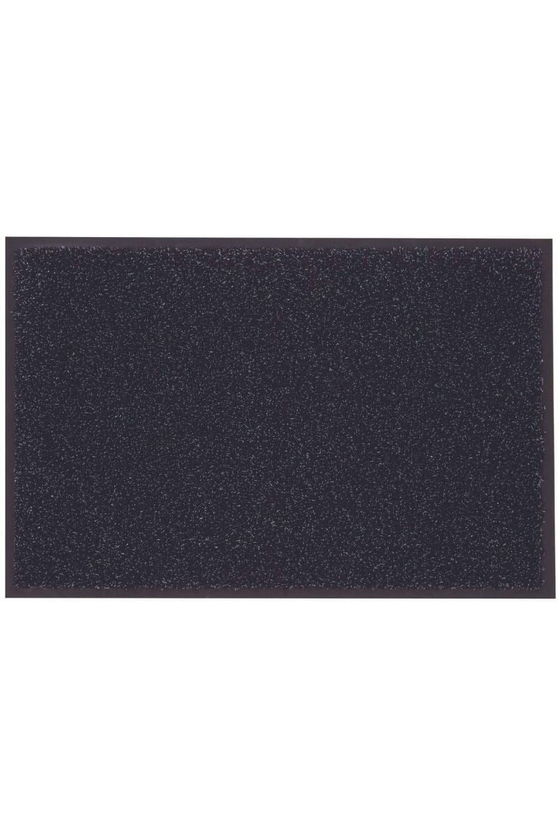 Rackhams Dark/Grey Washable Mat With Border | 133 - 90X150 Cm