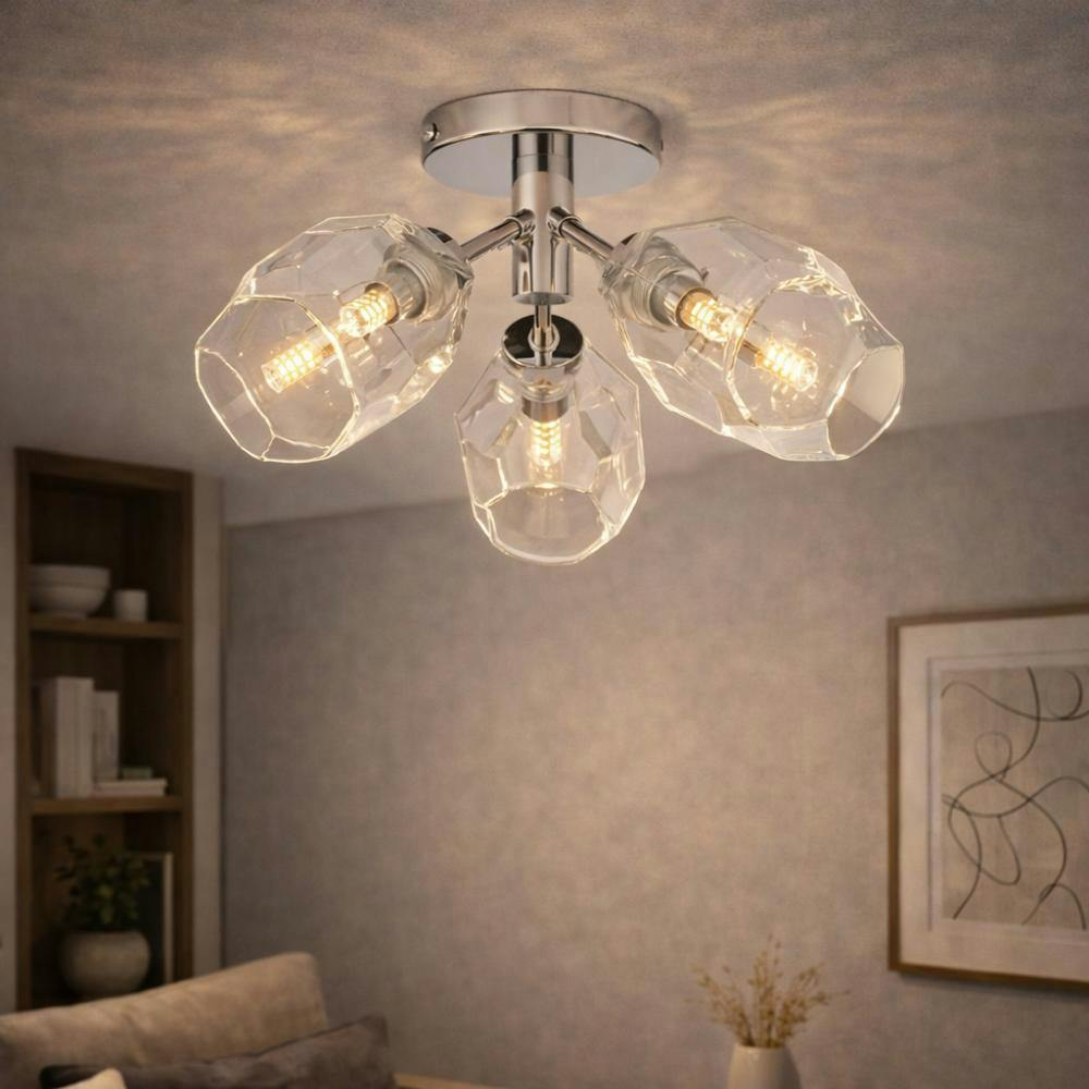 Pagazzi Lighting Light Pagazzi Ing Leonie 5- Polished Chrome Semi-Flush Ceiling