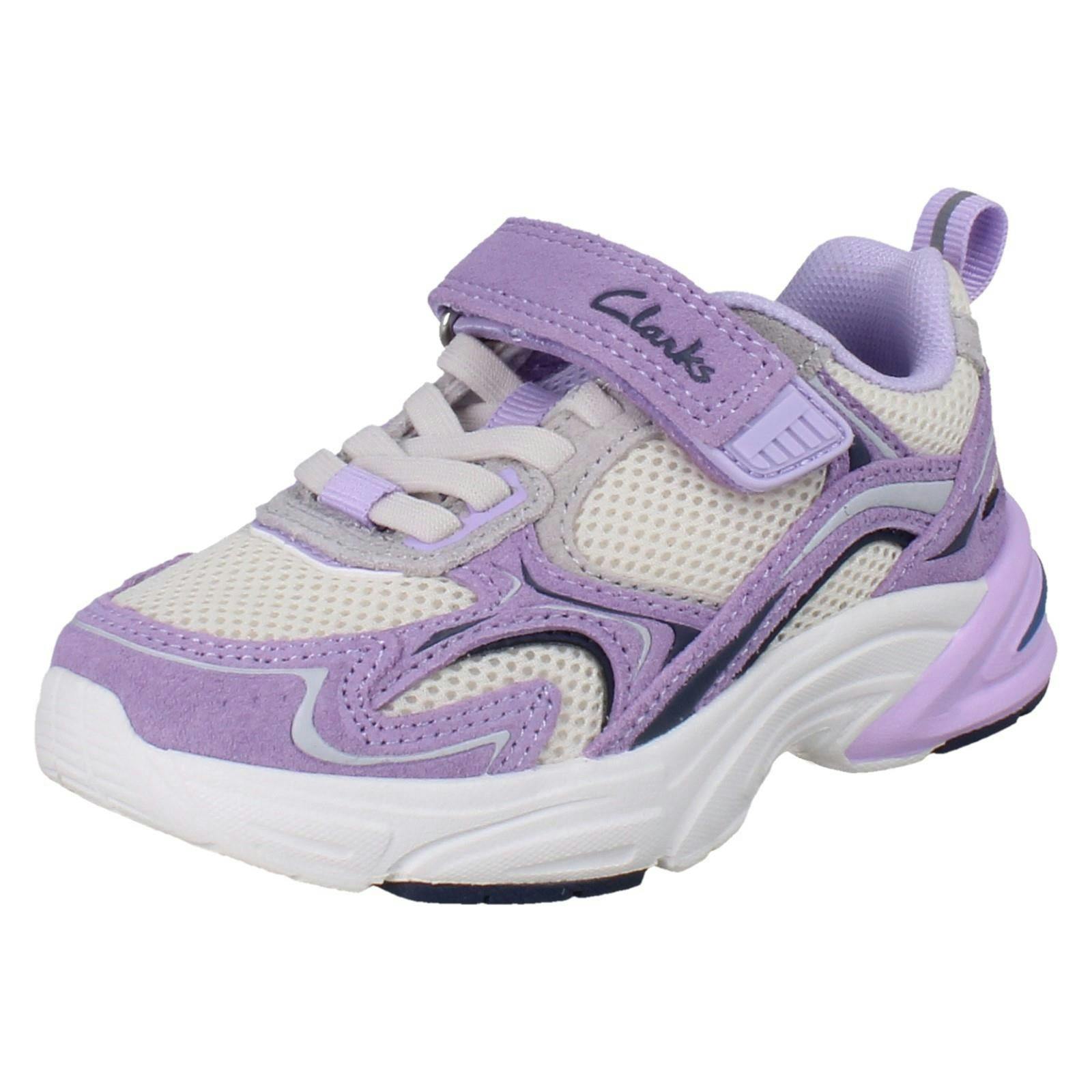 Clarks Unisex Lilac Childrens Trainers Crafton Vibe - (Kids) - Uk 12 Child