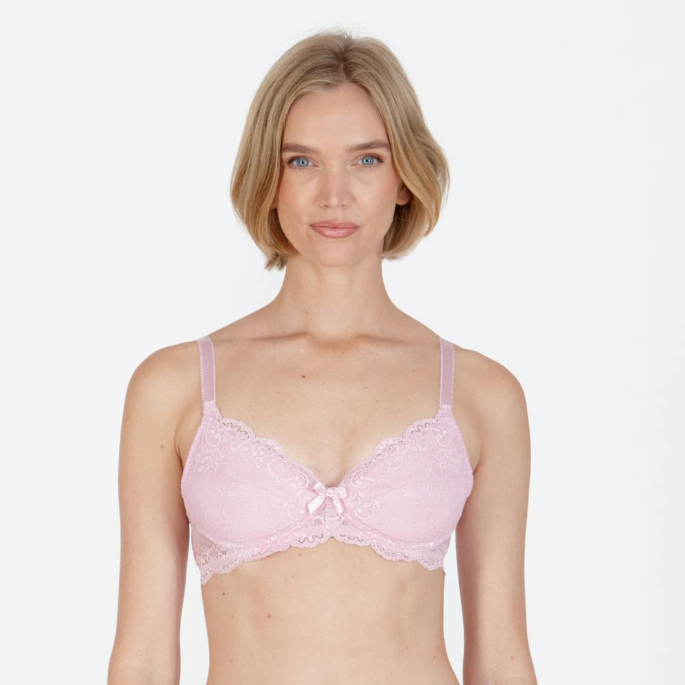 Little Women Women's Pink Little Dainty You Bra Non Wired Ultra Removable Padded Bra - 34A