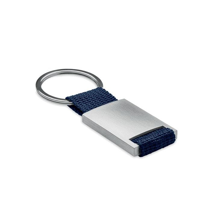 Midocean Tech Rectangular Metal Keyring - French Navy - One Size - French Navy