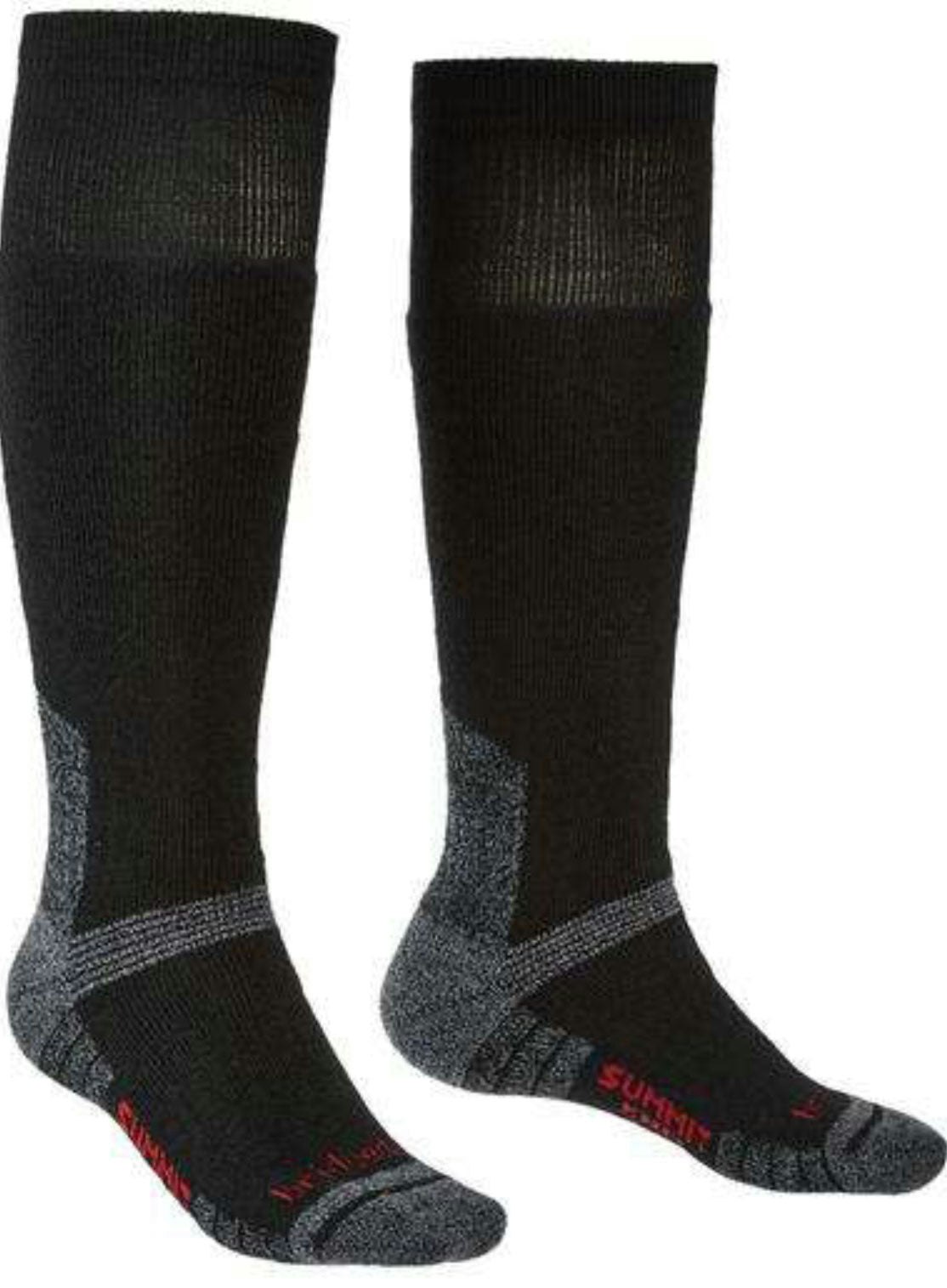 Bridgedale Unisex Black Explorer Performance Heavyweight Merino Wool Knee High Socks {Br-710153} - /Charcoal - Large