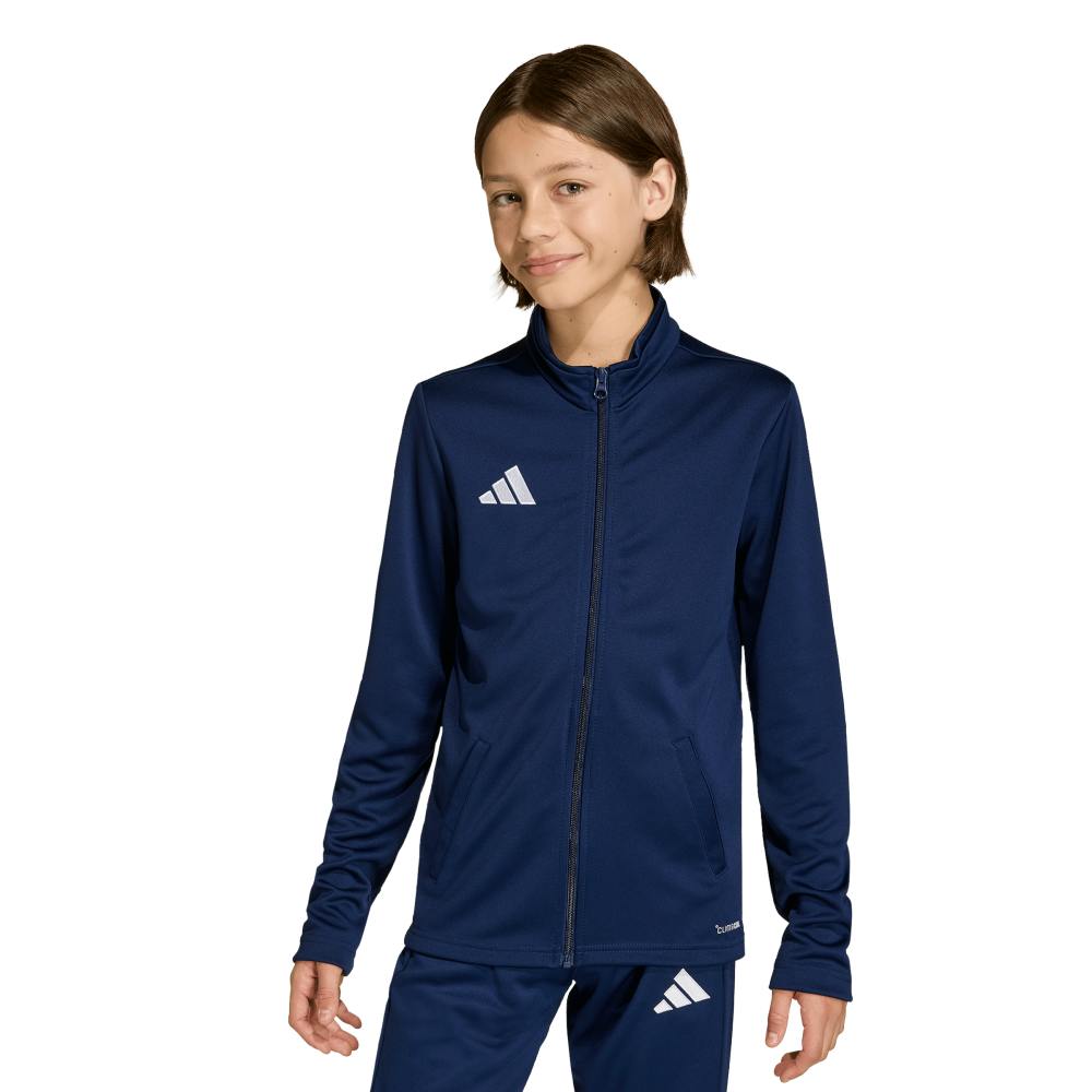 Adidas Boys / Girls Entrada 26 Full Zip Track Tracksuit Top Navy Jz6611 - 128 7-8 Years