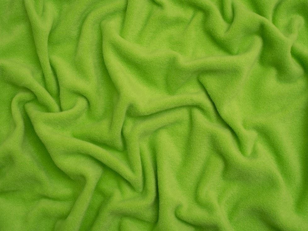 Minerva Green Core Range Polar Fleece Fabric - Plain Design Dressmaking Fabric, 150 Cm / 60" Wide - Per Metre - Lime
