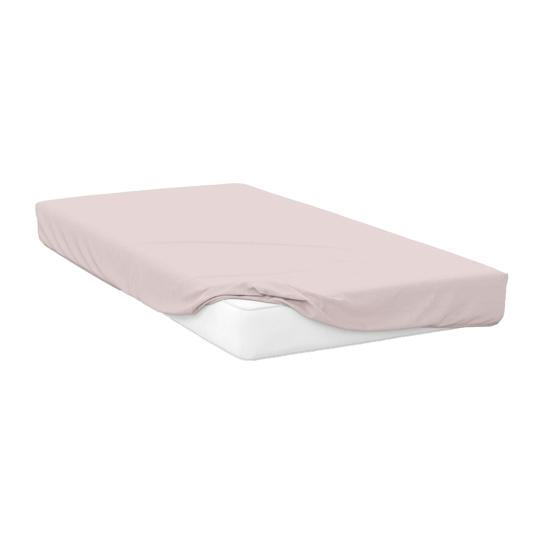 Belledorm Pink 200 Thread Count Egyptian Cotton Fitted Sheet - Powder - Powder - Single - 100% Egyptian Cotton