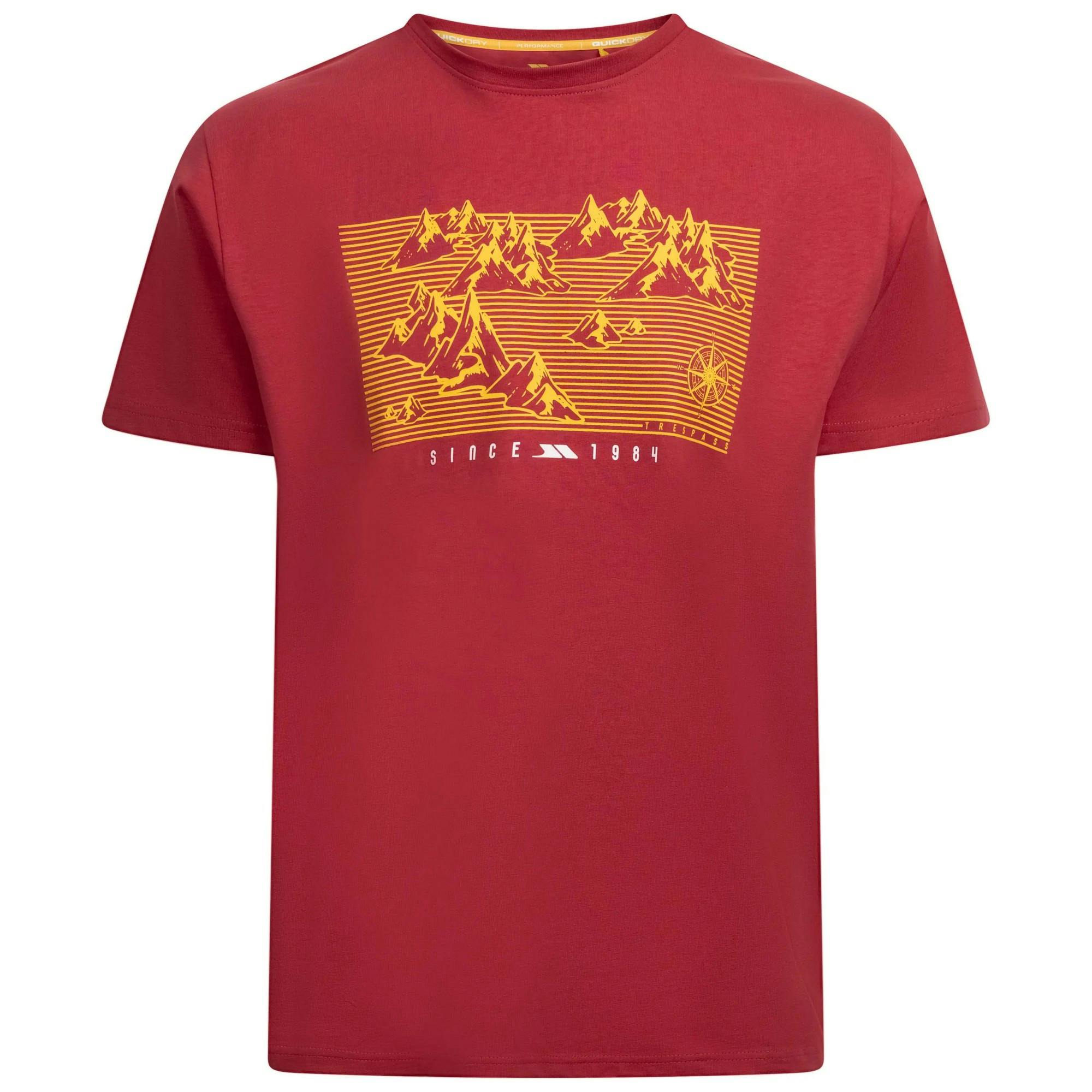 Trespass (S, Claret) Mens Manny T-Shirt - Image 2
