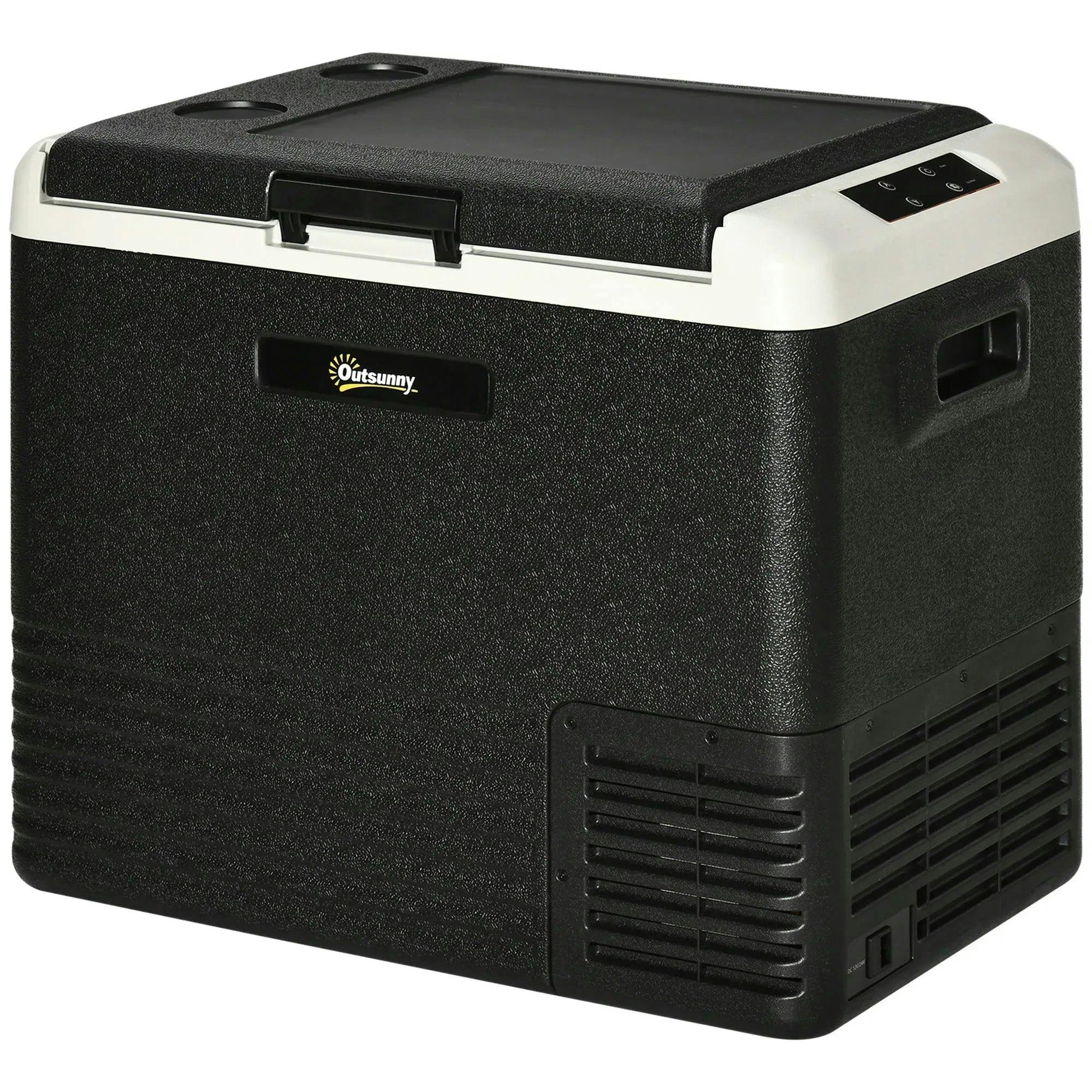Outsunny 50L Car Refrigerator 12V Portable Freezer For Camping, Grey - Image 5