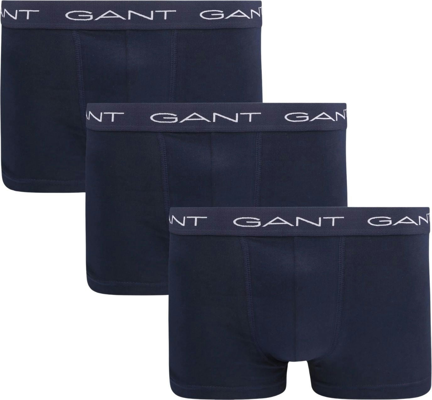 Gant 3-Pack Classic Logo Boxer Trunks, Navy - S