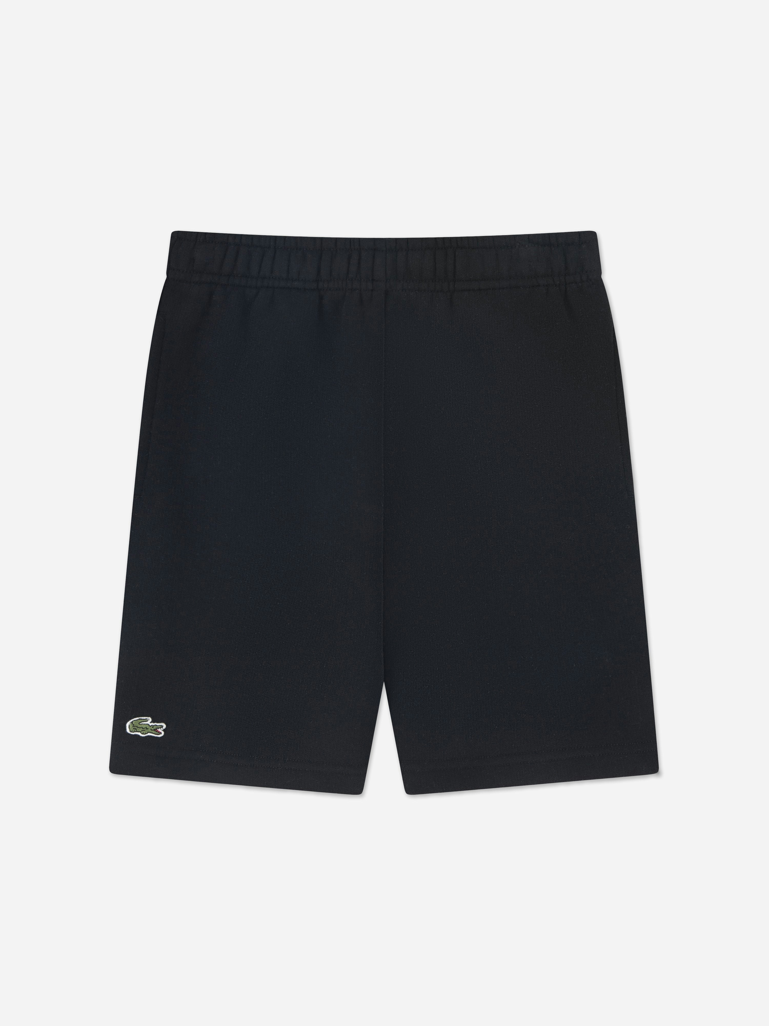 Lacoste Kids Boys Black Lacoste Fleece Logo Shorts In - 3 Yrs
