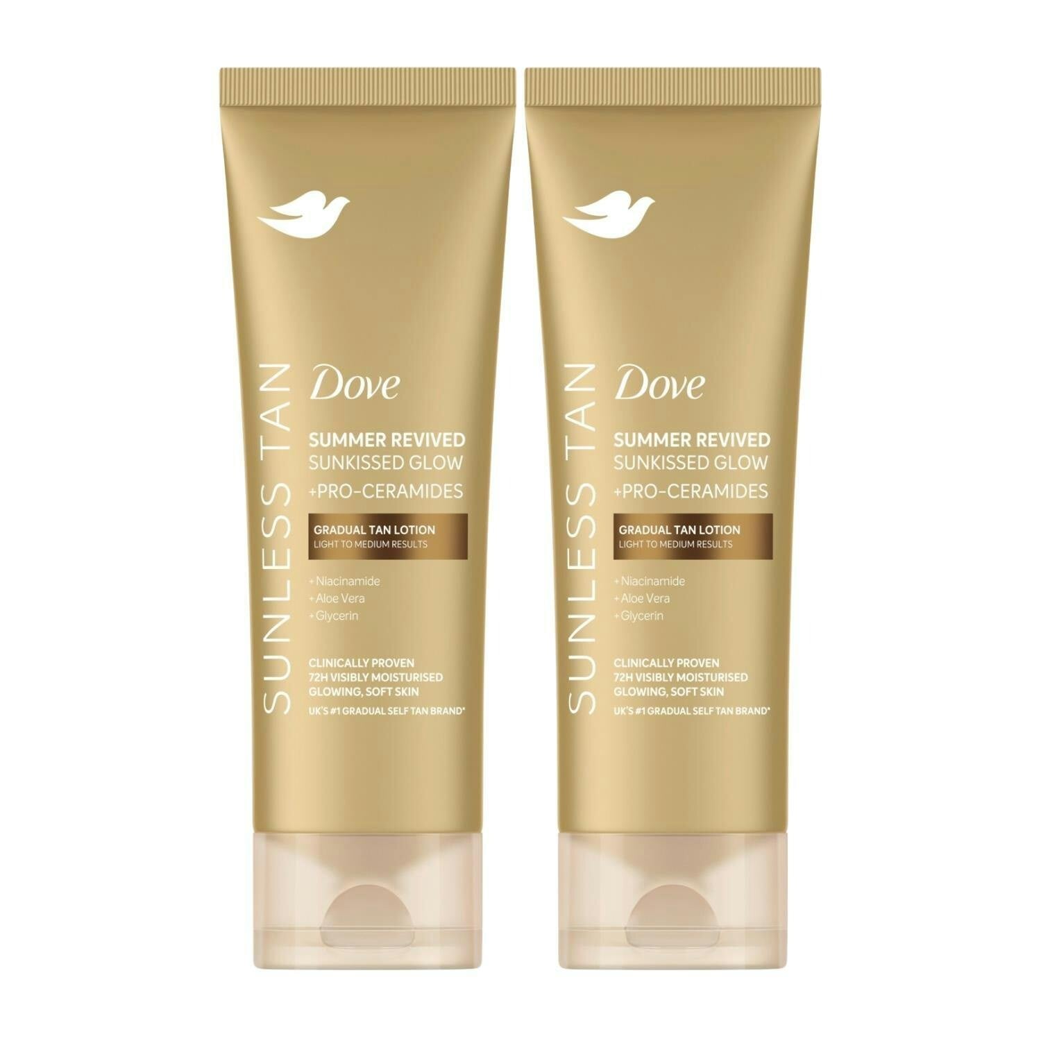 Dove Derma Spa Summer Revived Fair To Medium Skin Body Lotion, 2 Pack Of 200Ml