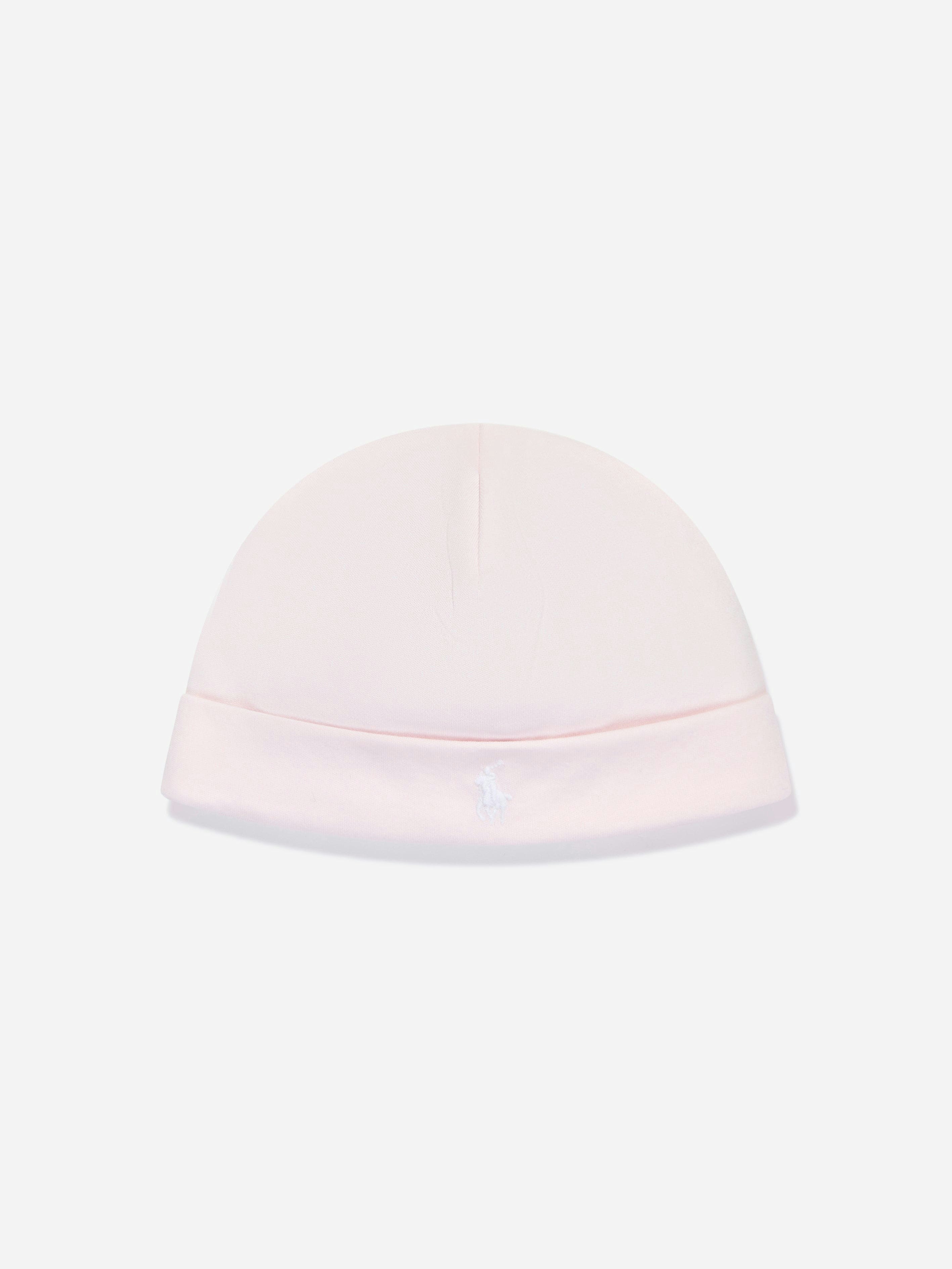 Ralph Lauren Kids Girls Pink Baby Logo Beanie Hat In - 0 - 6 Mths