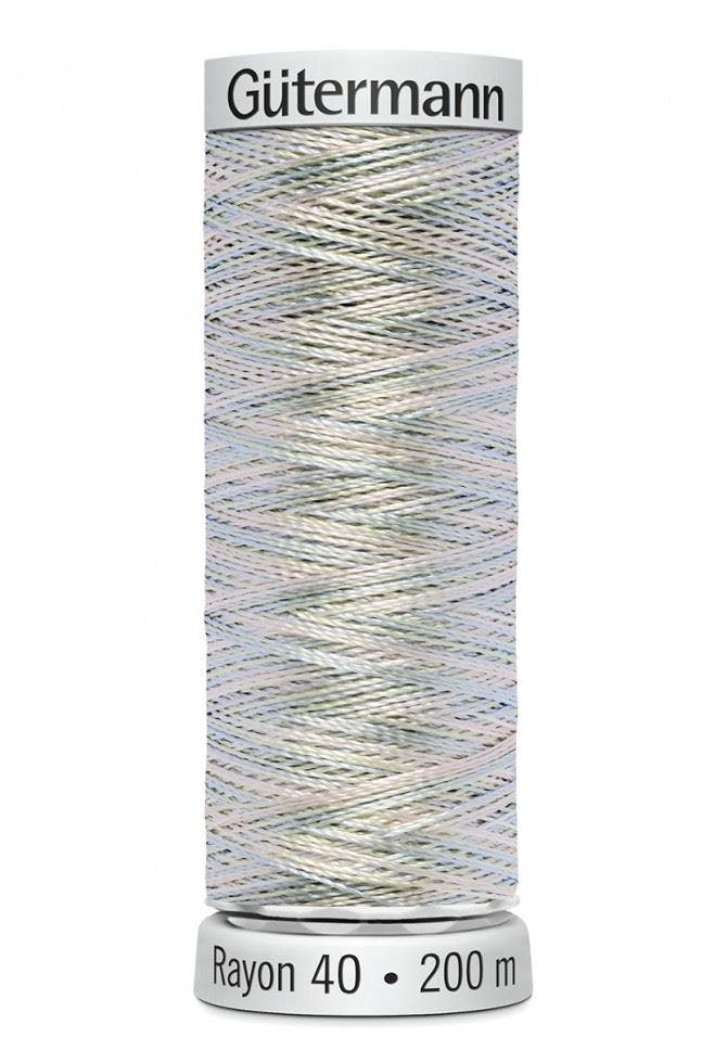 Gutermann No 40 Sulky Rayon Embroidery Thread 200M Rayon Thread Suitable For Embroidery - 2201 - 200 Metres