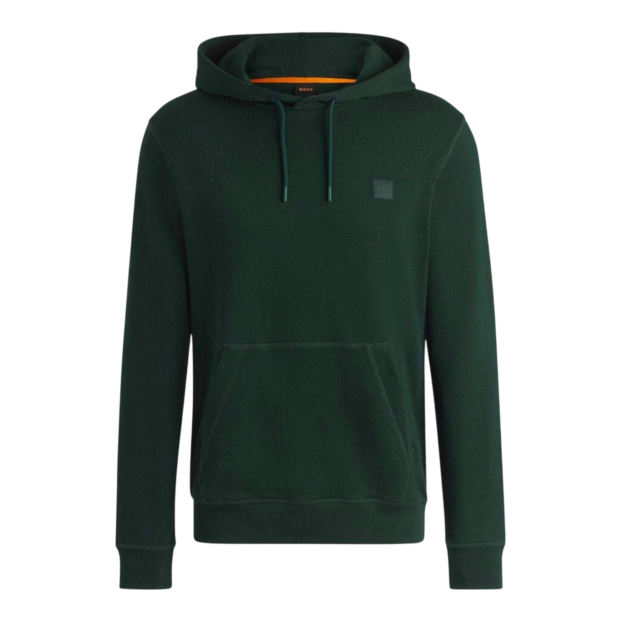 Boss Men's Green Wetalk Pullover Hoodie - S - 100% Cotton