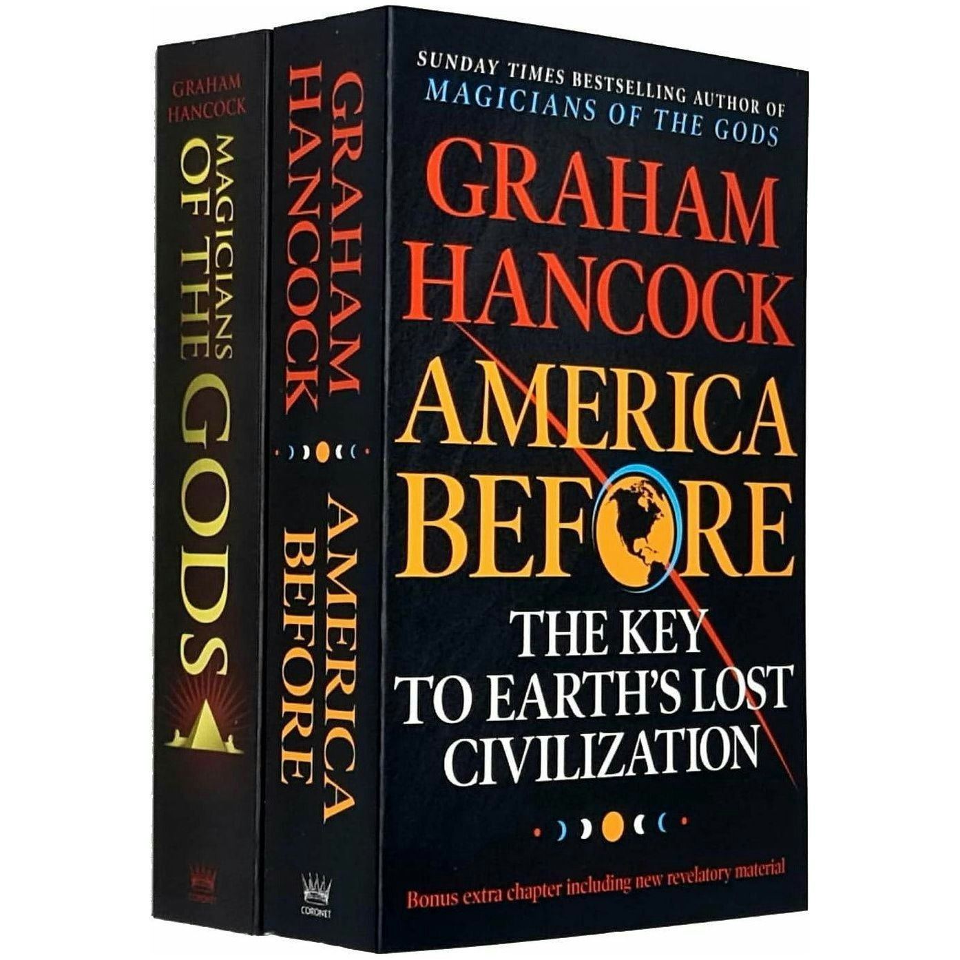 Hodder Light Graham Hancock 2 Books Collection Set Magicians Of The Gods And America Before