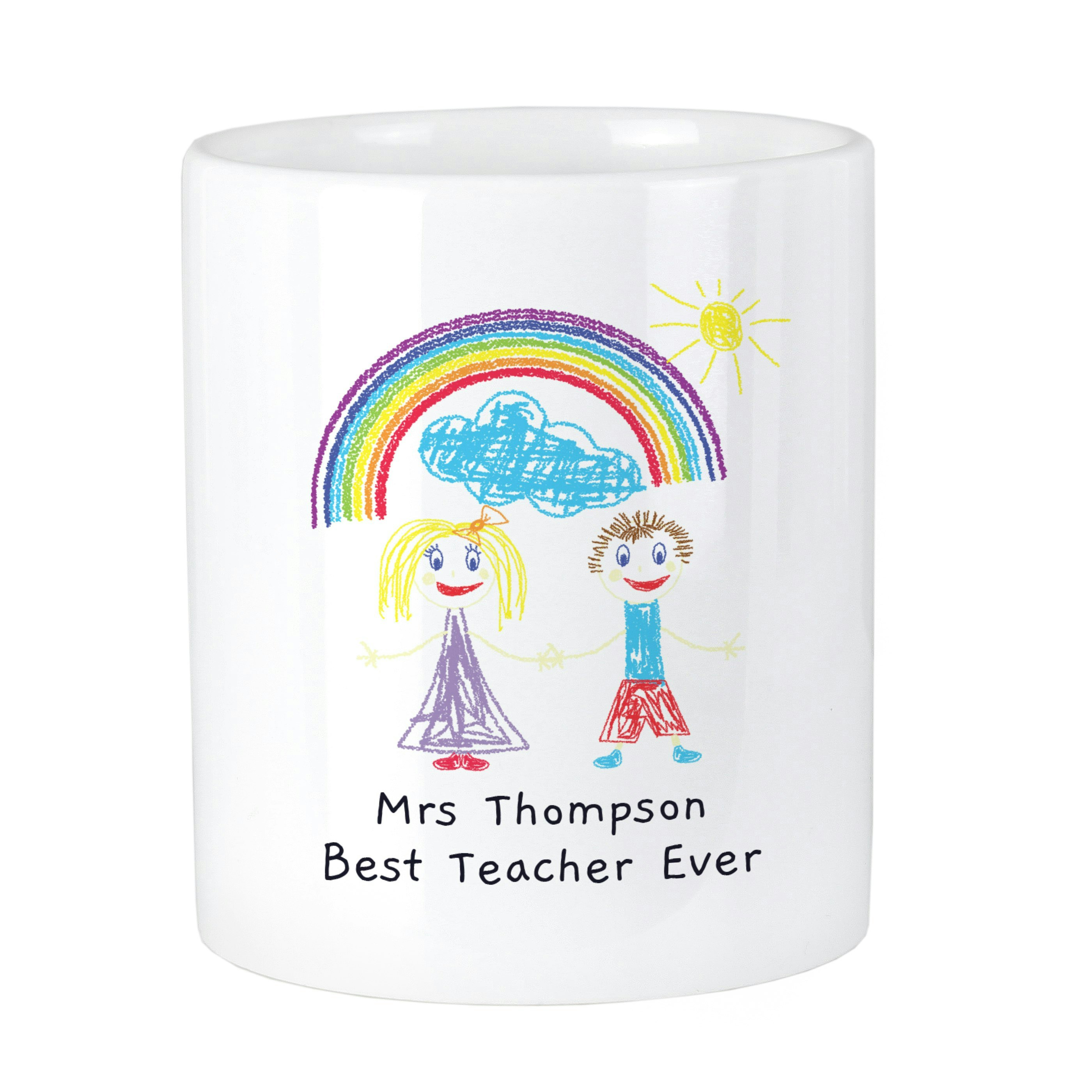 Rackhams Personalised Childrens Drawing Photo Storage Pot