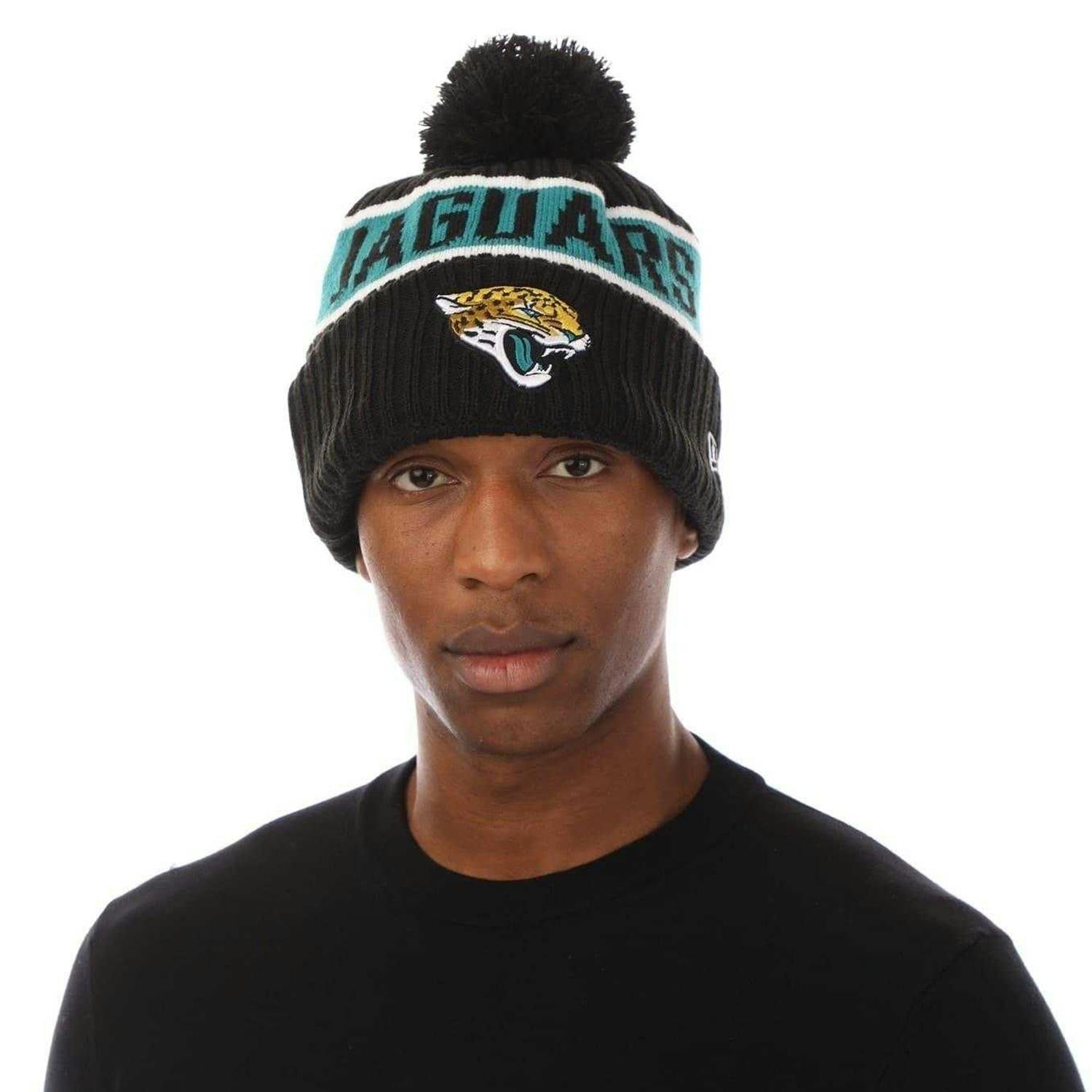 New Era Unisex Blue Adult Nfl Jacksonville Jaguars Pom Pom Beanie - Medium - One Size - Medium