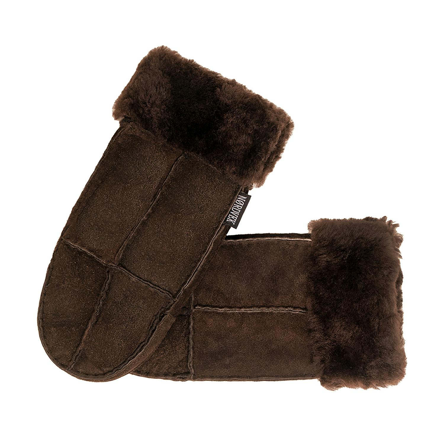 Nordvek Women's Sheepskin Mittens - Chocolate