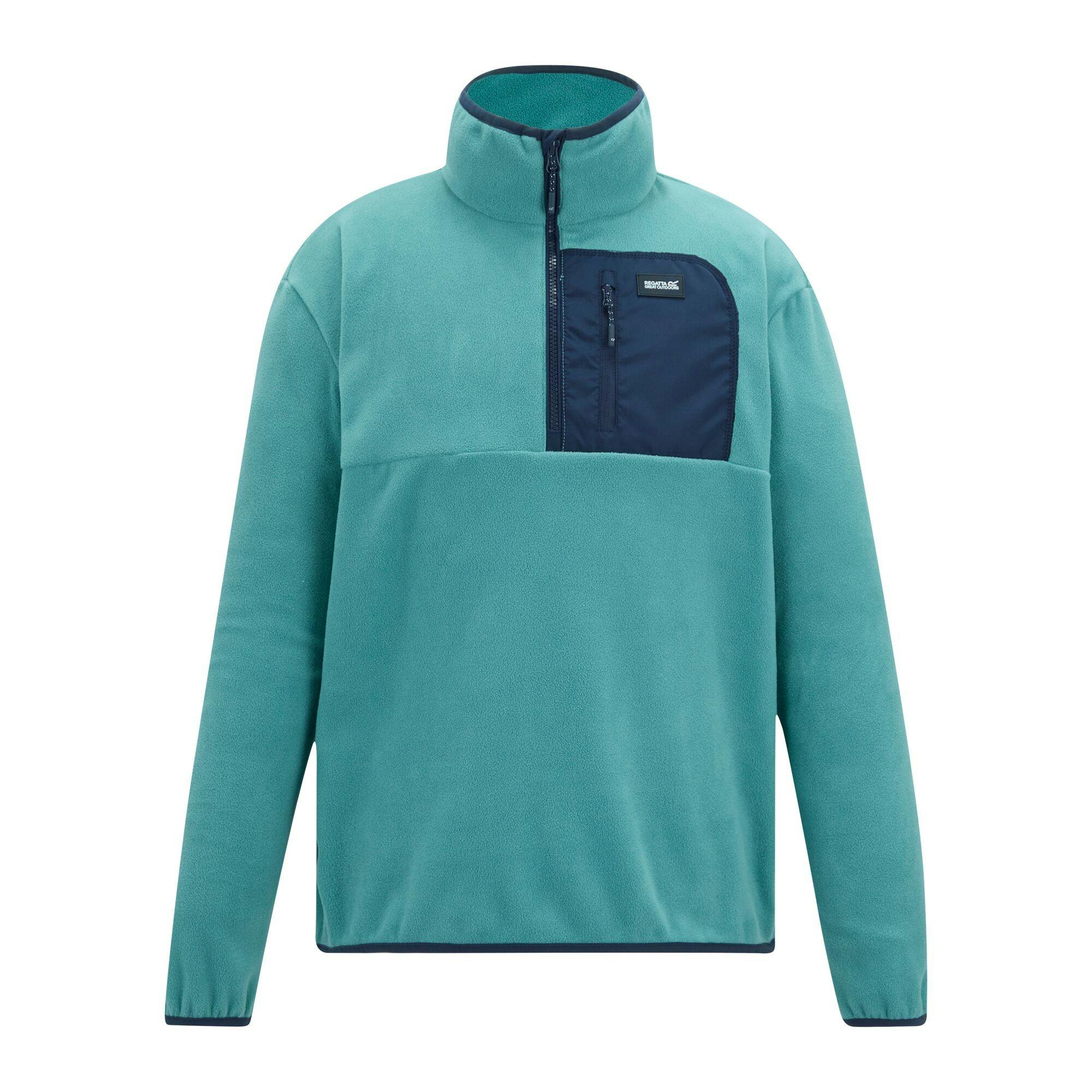 Regatta Men's Frankie Half Zip Fleece Top - Arctic/Navy - 3XL - Arctic/Navy - 70% Polyester/30% Recycled Polyester