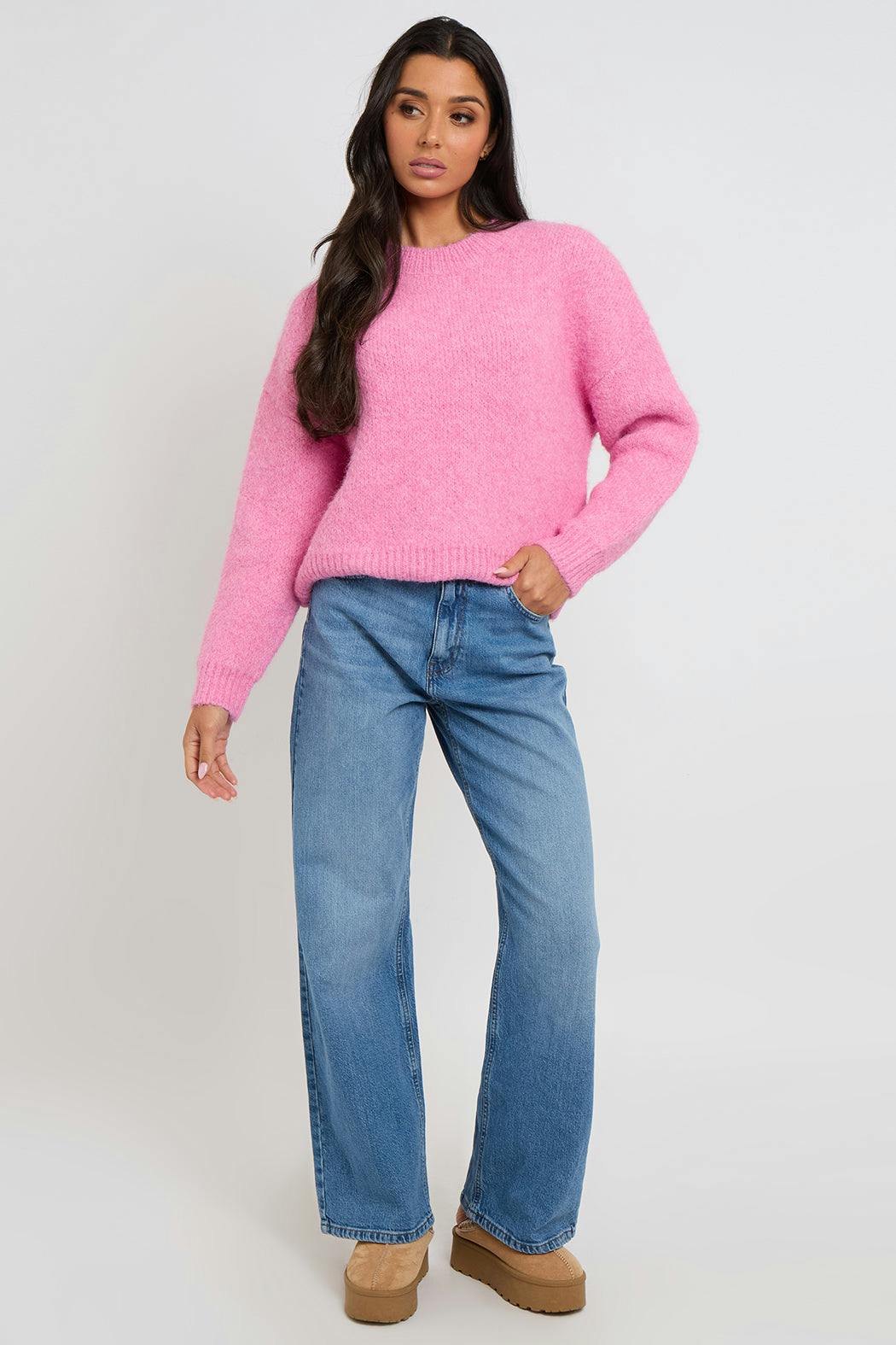 Urban Bliss Pink Wool Blend Jumper - S