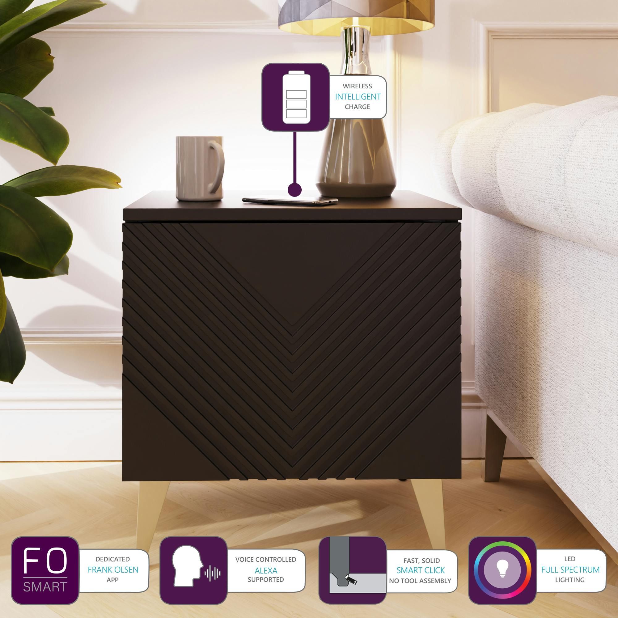 Frank Olsen Furniture Black Frank Olsen Ava Lamp / Side Table