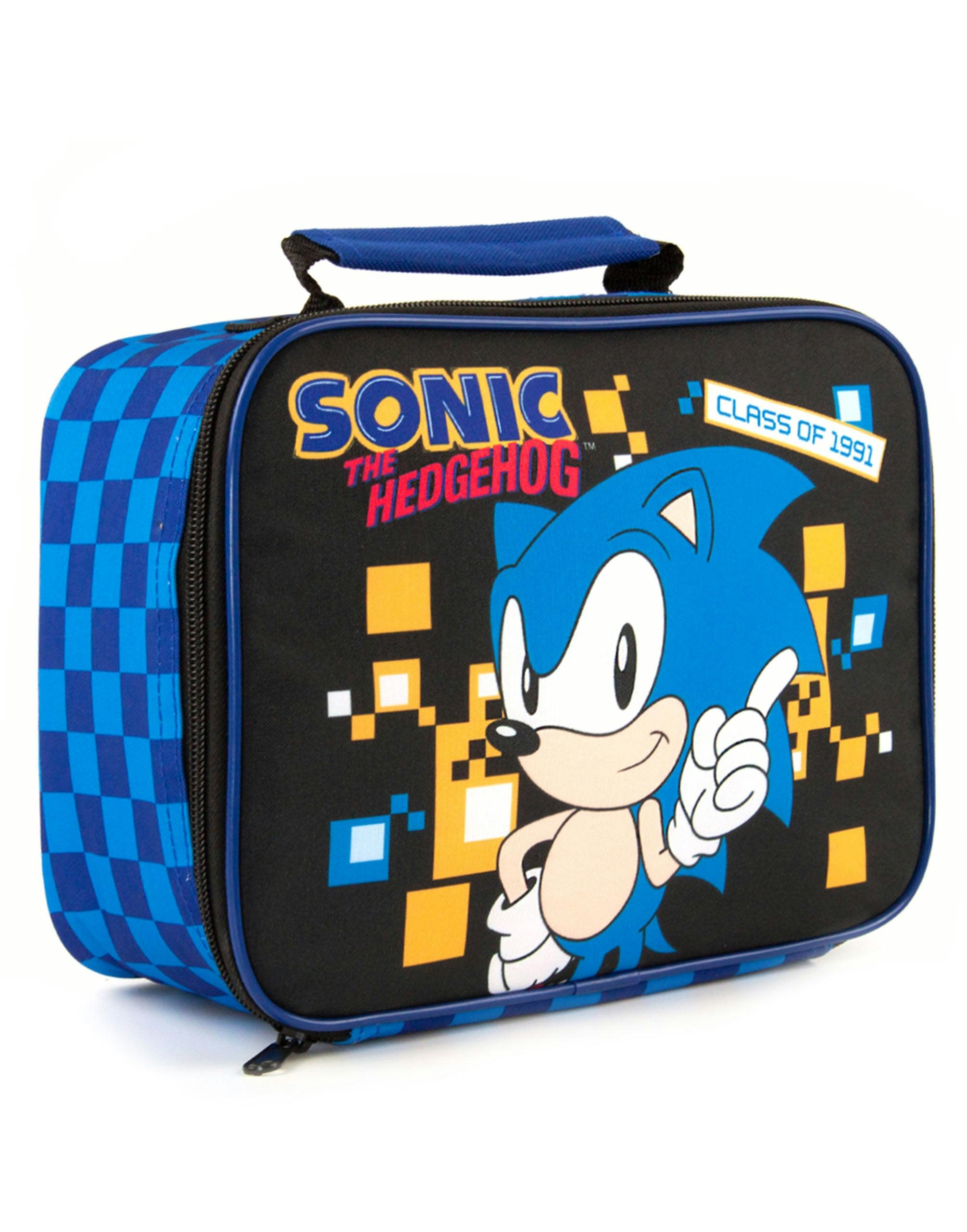 Rackhams Boys Black Sonic The Hedgehog Zip Lunch Bag (One Size)