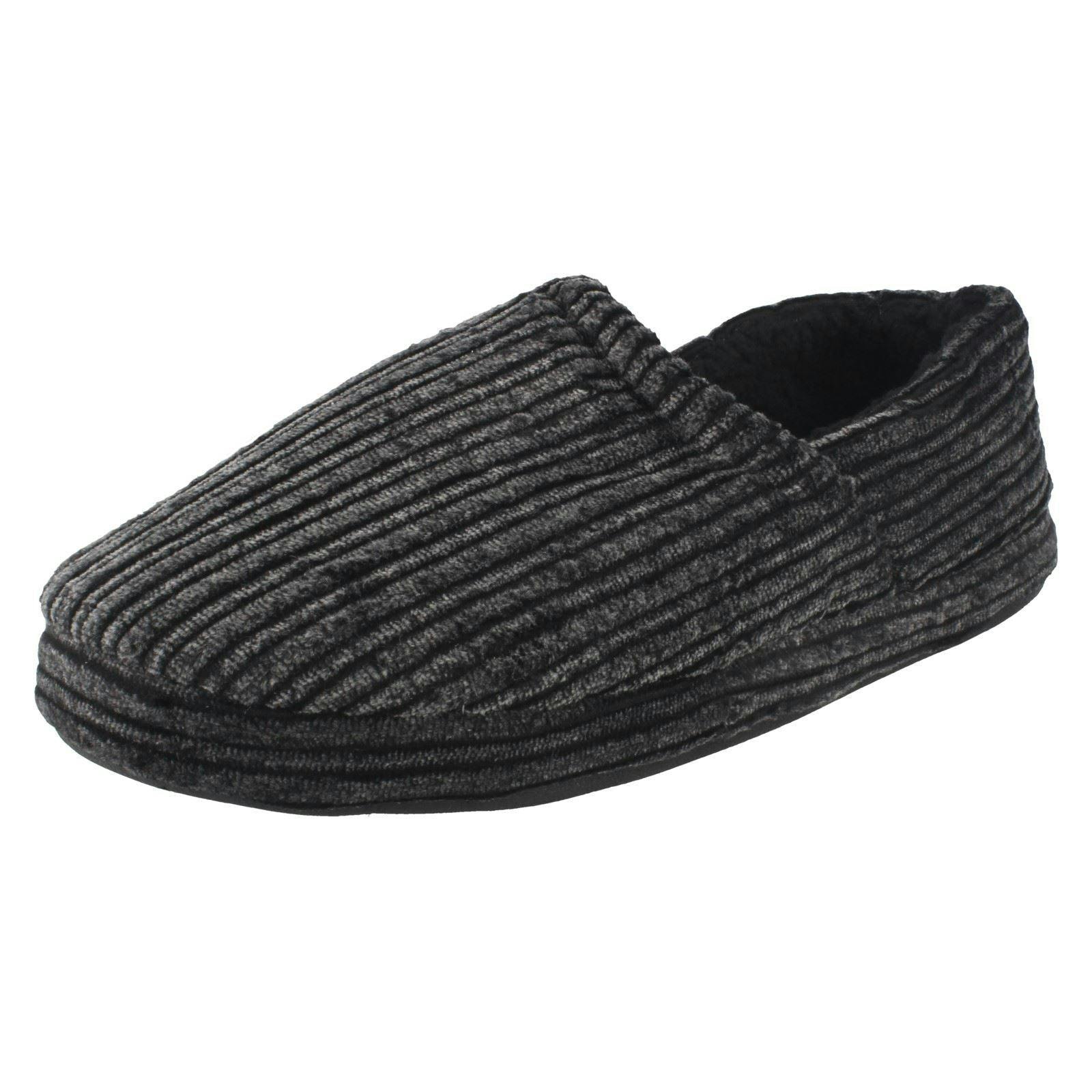 Spot On Men's Black Casual Full Slippers Ryan - Uk 11 (Large)