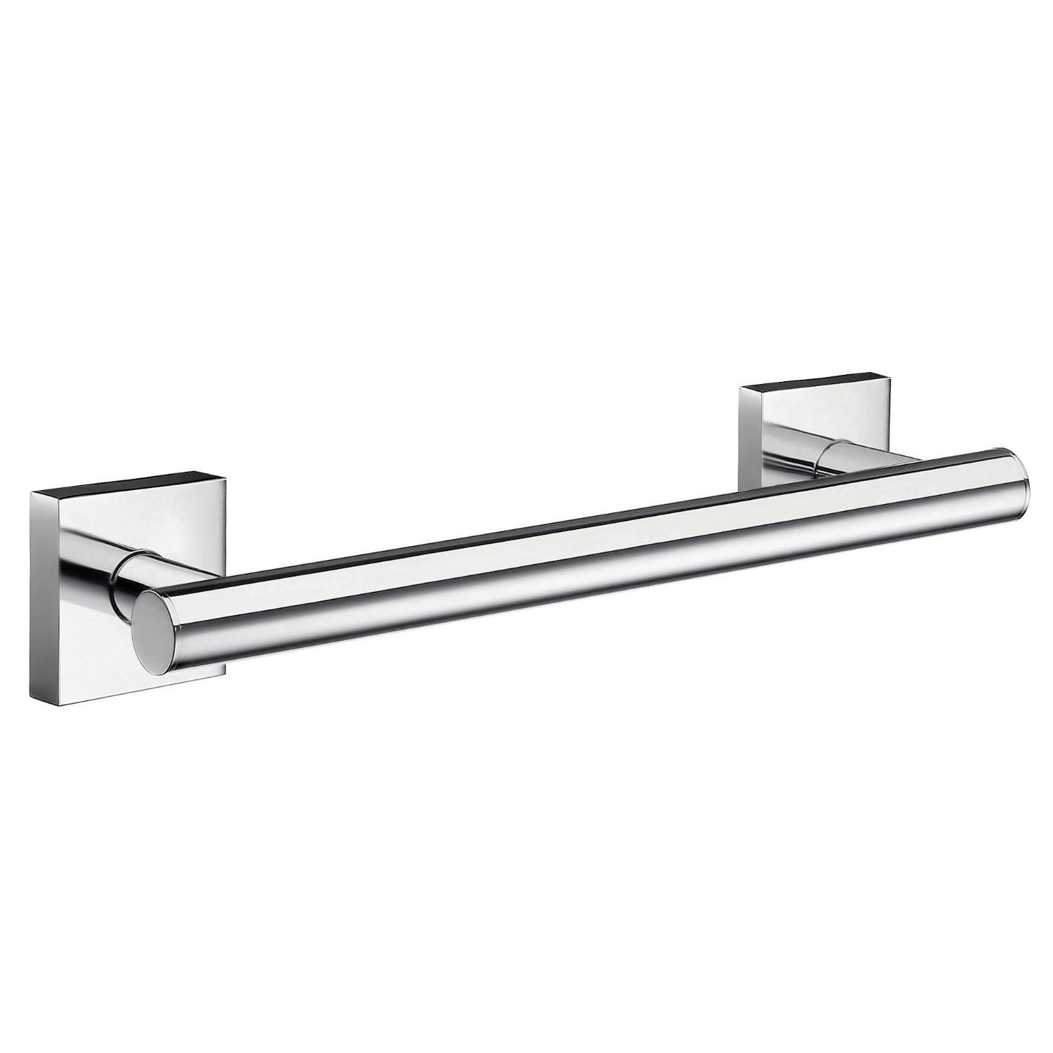 Rackhams Polished Chrome Grab Bar 28Cm Toilet Handle Or Bath Shower Safety Hand Rail For Elderly, Disabled, Seniors Mobility Aid