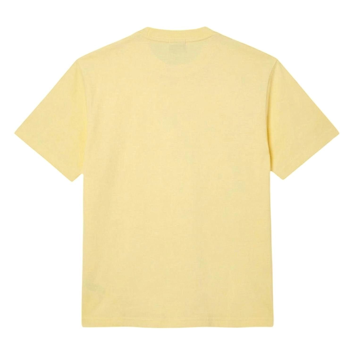 Lacoste Unisex Yellow Adult Arched Logo T-Shirt - S - 100% Cotton