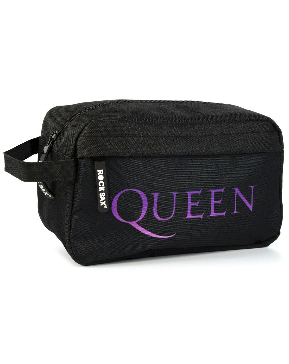 Vanilla Underground Unisex Black Rock Sax Queen Band Logo Wash And Toiletry Bag (One Size)