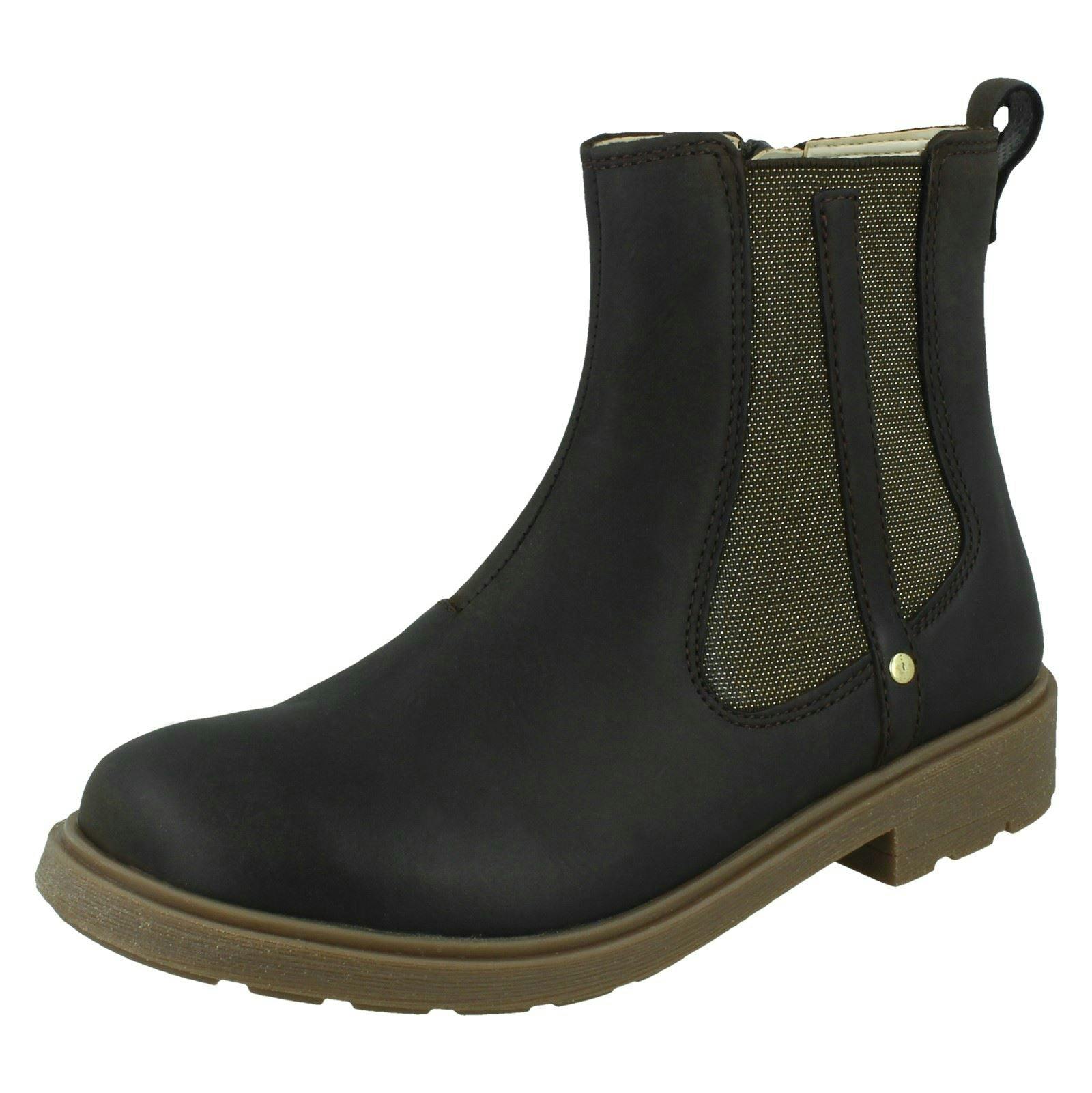 Clarks Girls Brown Casual Ankle Boots Astrol Orin - Uk 12.5 Child - F