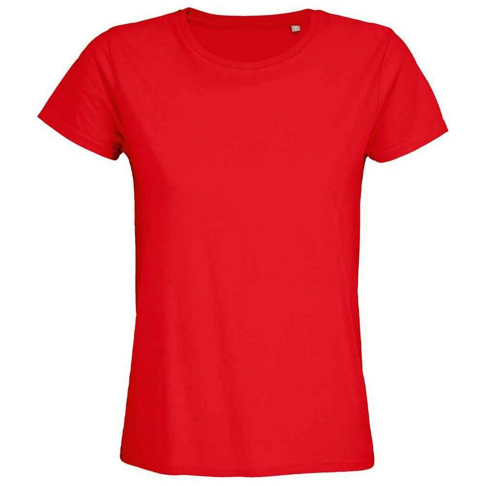 Sol's Women's Light Red Pioneer T-Shirt In | Size: Medium - Image 2