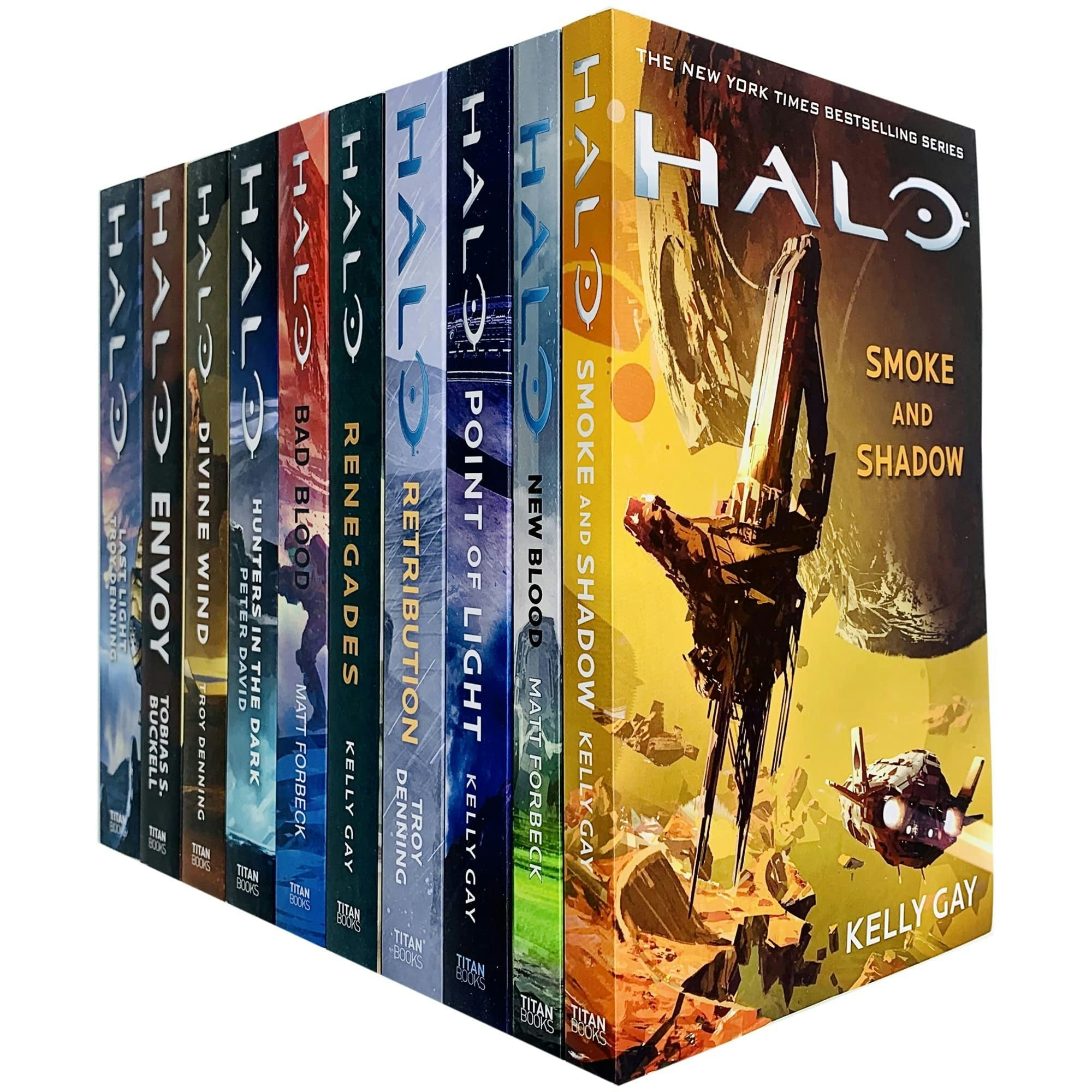 B&Q - Halo Master Chief 10 Books Set Hunters In The DarkLast LightNew BloodEnvoyRetributionSmoke And ShadowBad BloodRenega - Image 15