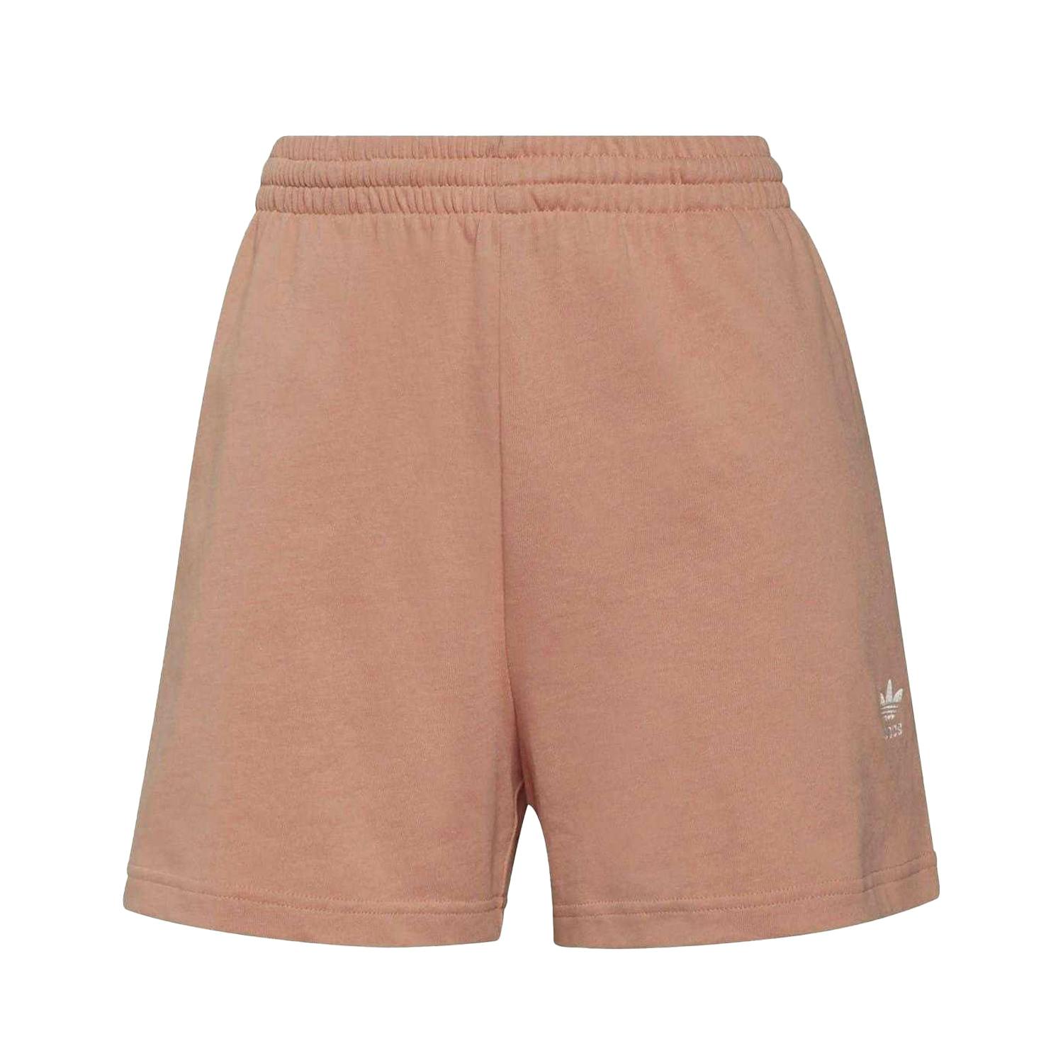 Adidas Women's Pink Originals Cotton Blend Sweat Shorts - 4 Uk