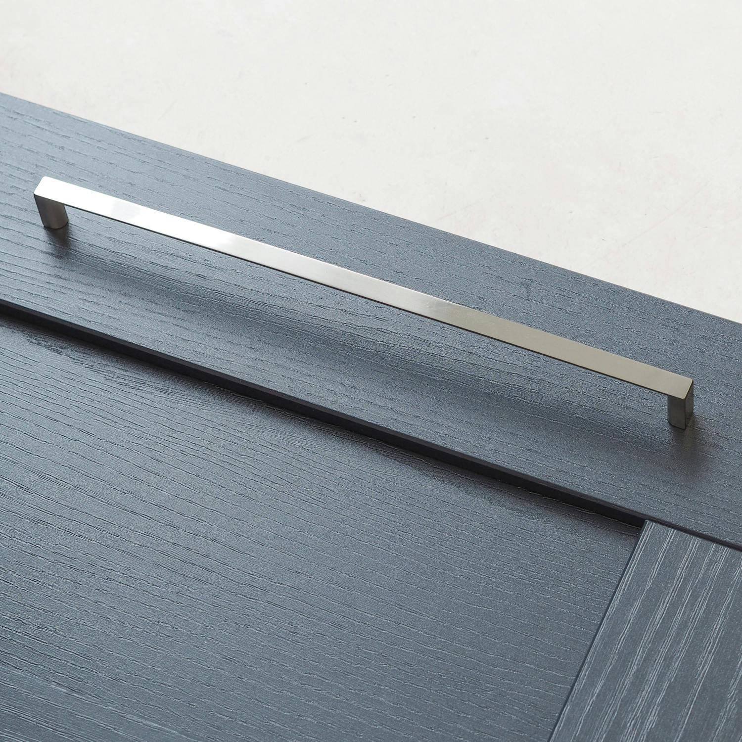 Handle & Home Brushed Nickel Square D Handles - 320Mm Handle