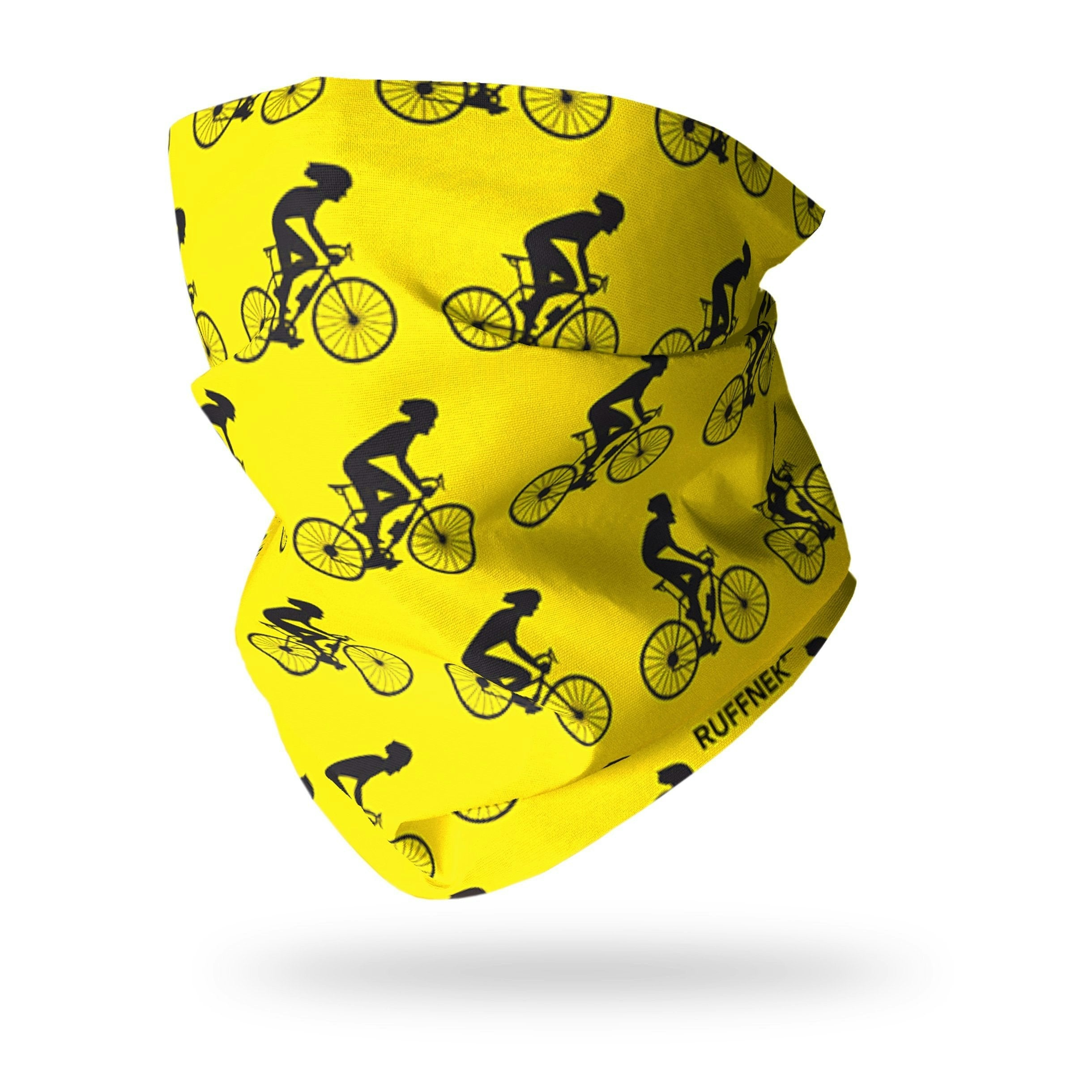 Ruffnek Men's Yellow Cycling Scarf Neck Gaiter