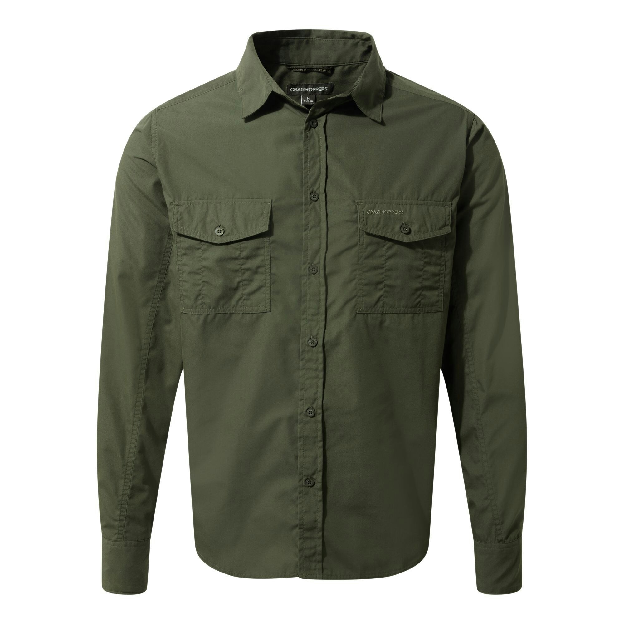 Craghoppers Men's Green Expert Kiwi Long-Sleeved Shirt - Cedar - Cedar - Medium