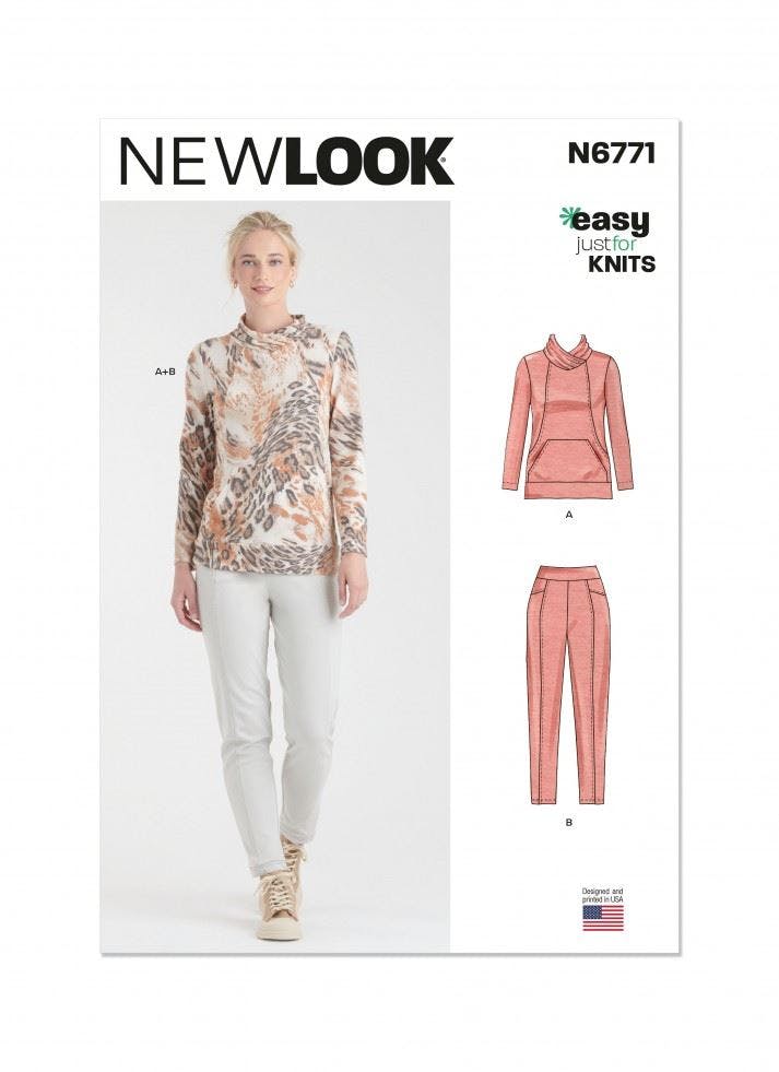 New Look Women's Sewing Pattern 6771, Tops, Sweaters, Trousers For A (Xs-S-M-L-Xl-Xxl) - Easy - A (Xs-S-M-L-Xl-Xxl)