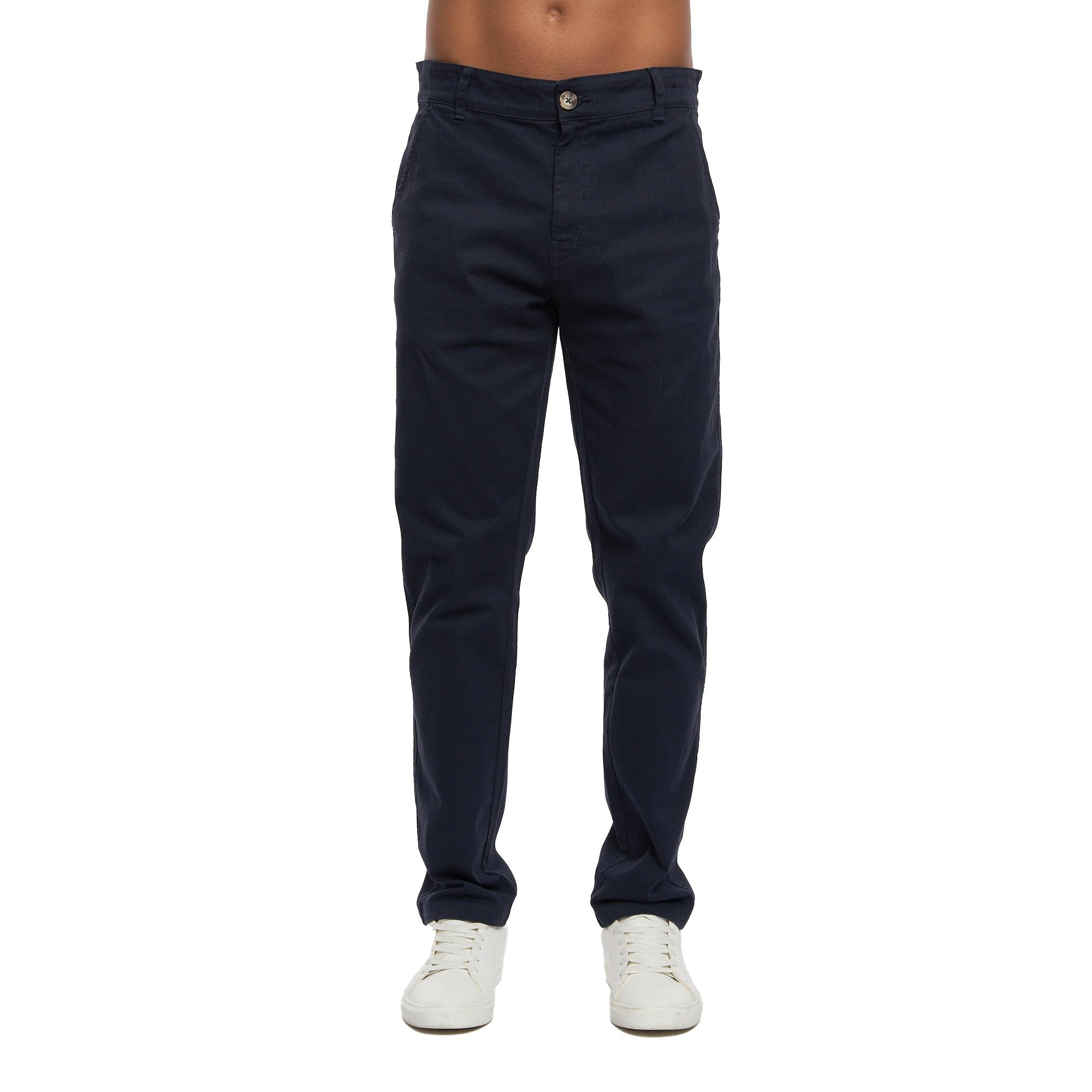 Crosshatch Men's Roysden Chinos - Navy - 32L - Navy - 98% Polyester/2% Elastane