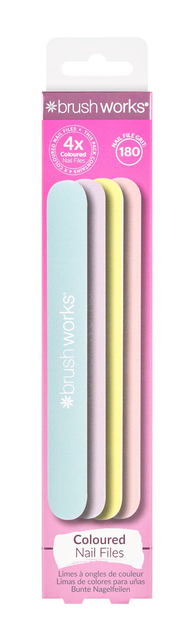 Brushworks Nail Files Coloured X4 - Image 3